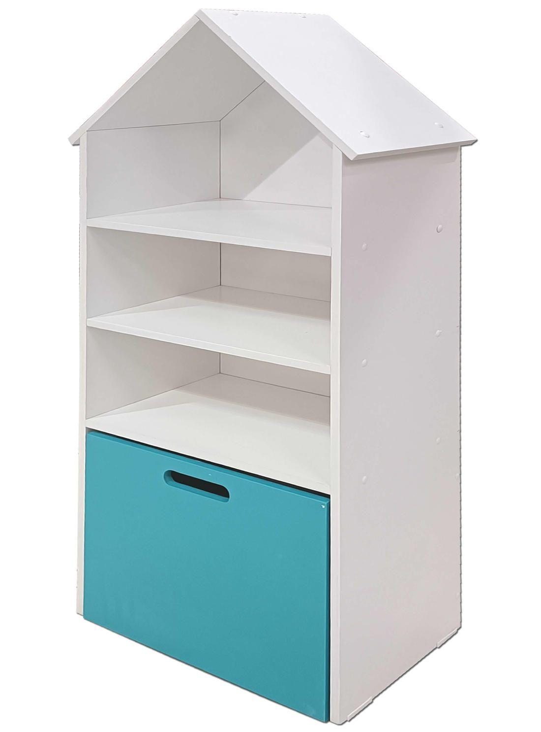 Juguetero Repisa casa Librero Blanco Calipso-3