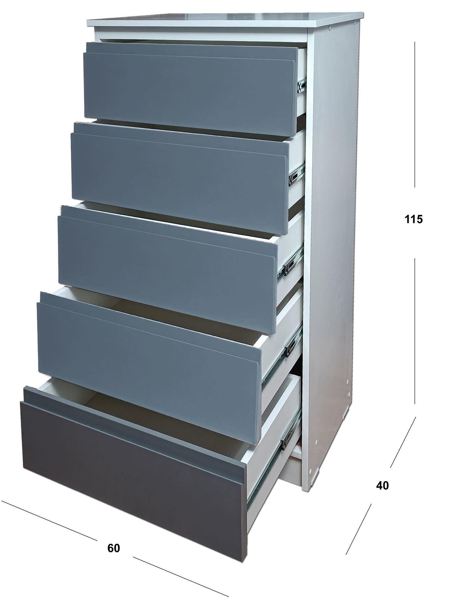 Cajonera 5 Cajones Grafito premium-2
