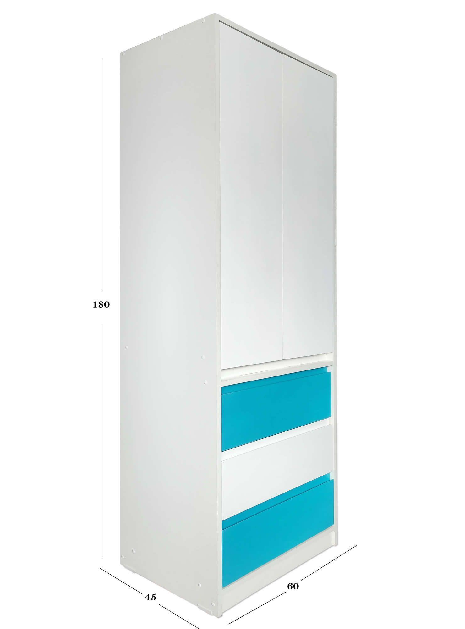 Closet Linea Minimal 3 Cajones Calipso Blanco Calipso-3