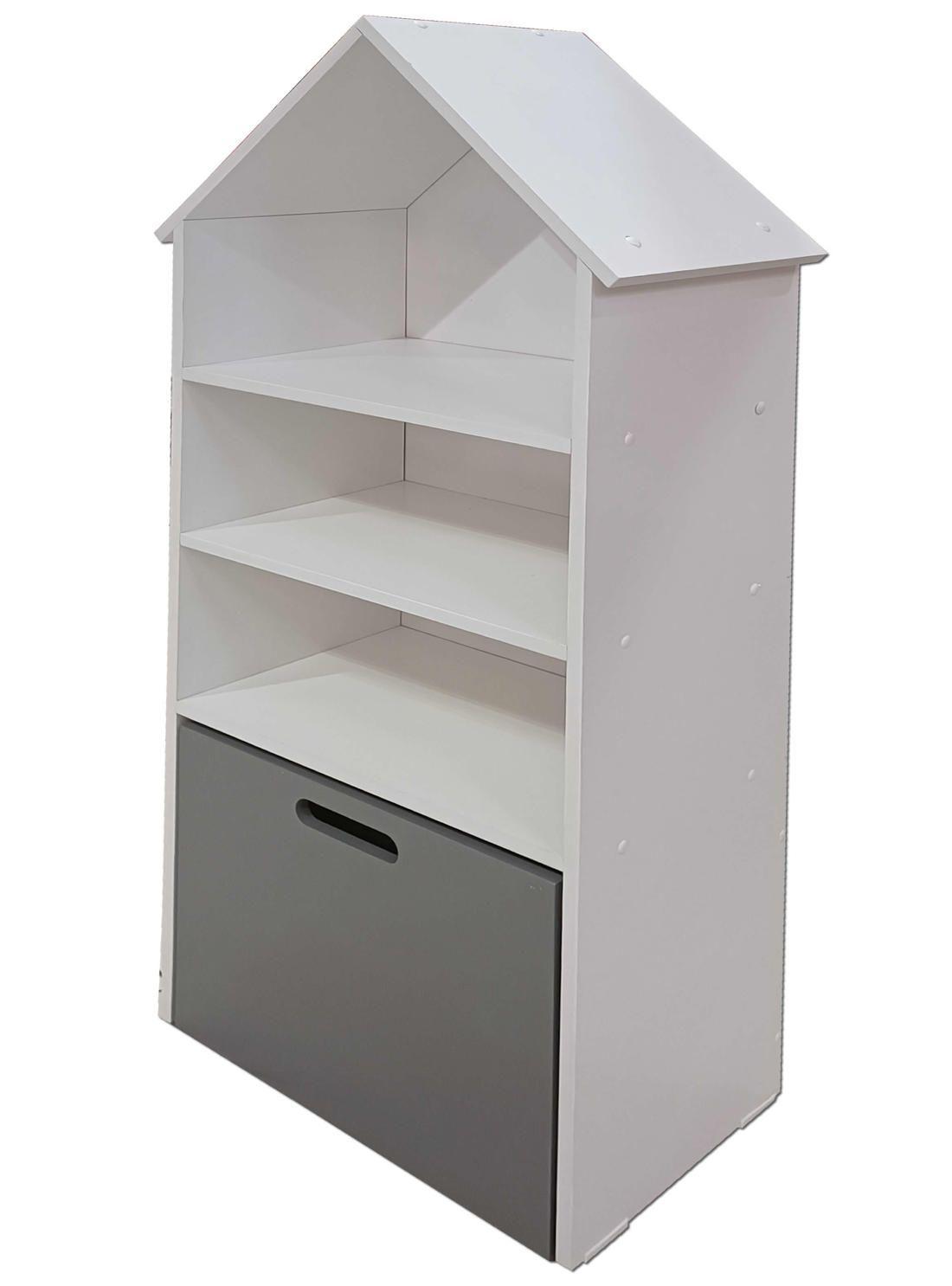 Juguetero Repisa casa Librero Blanco Grafito-2