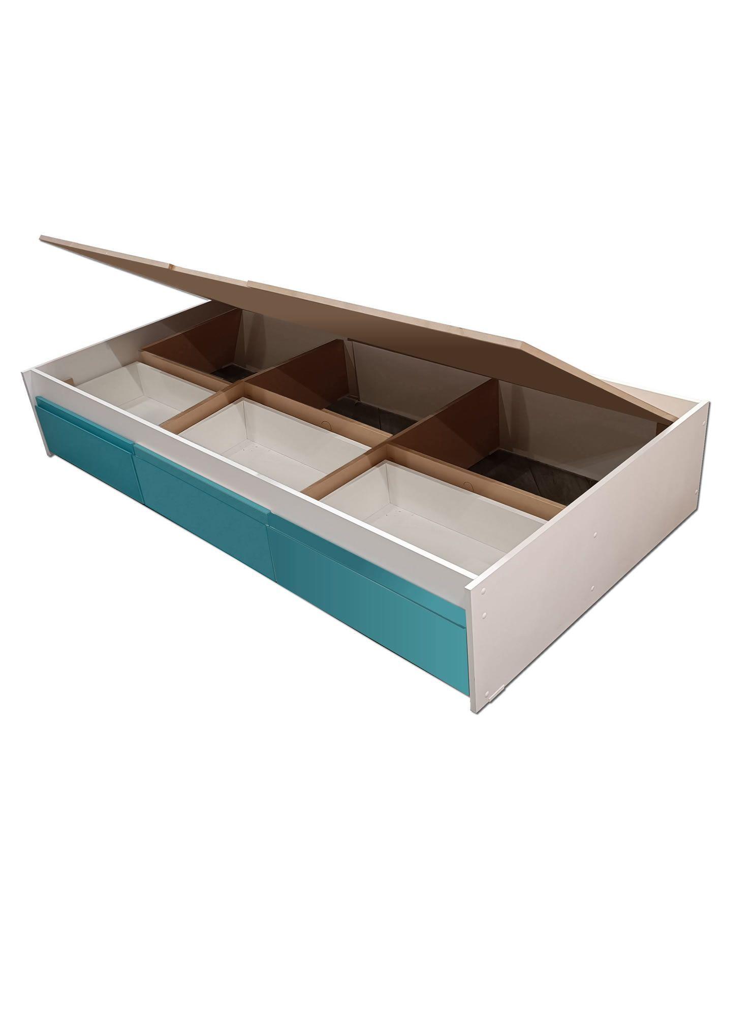 Cama Infantil Juvenil tres cajones 1 5 Plazas Linea Minimal 3 cajones calipso-2