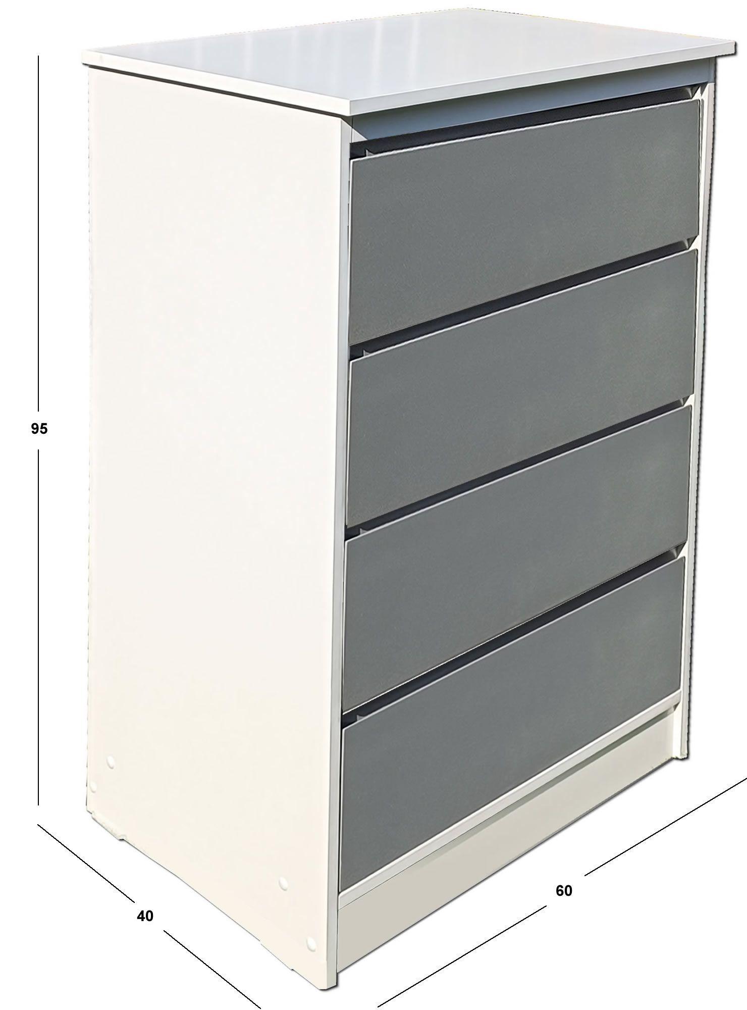 Cajonera 4 Cajones Grafito Premium-2