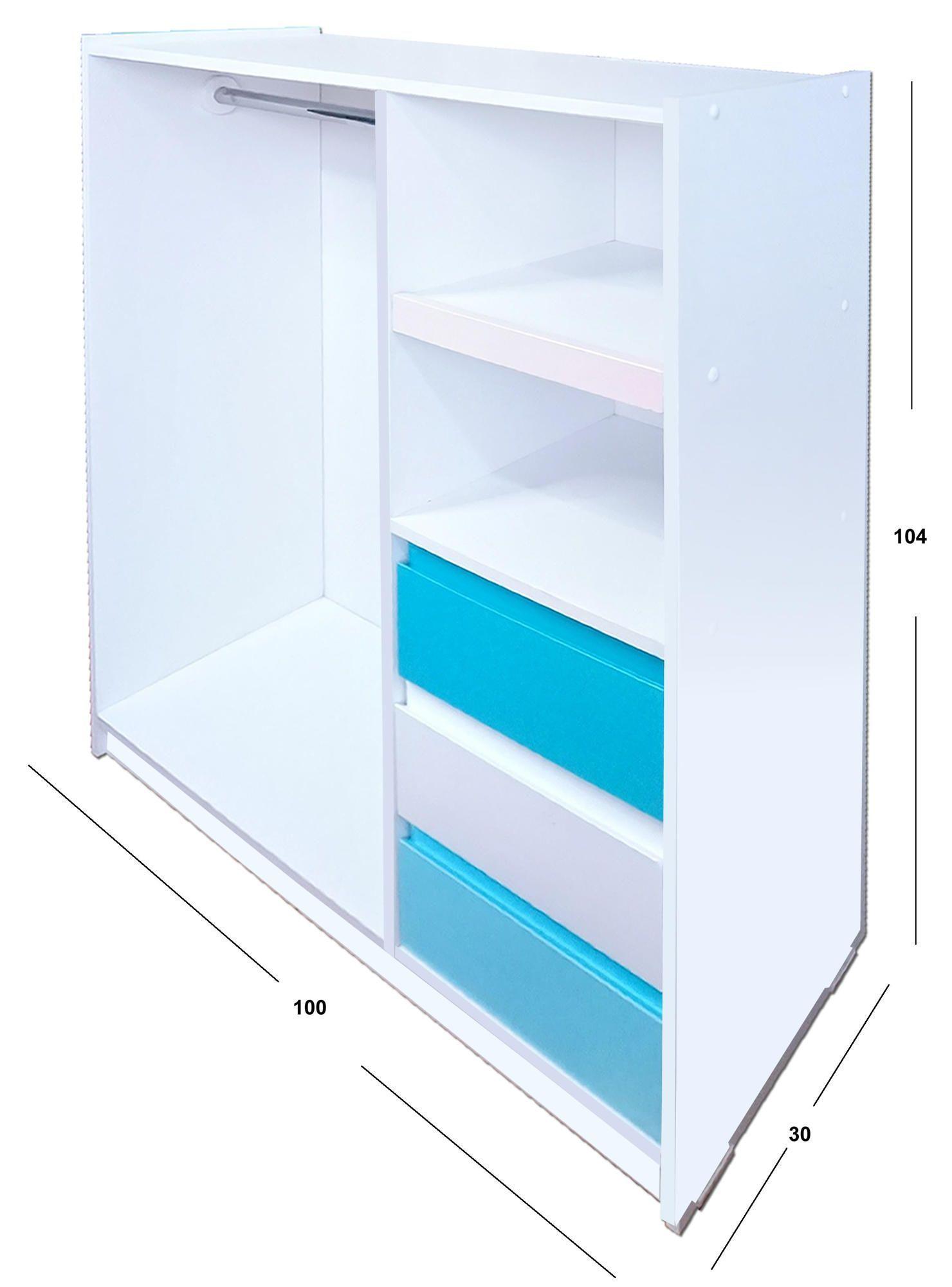 Mini Closet Montessori Linea Minimal Calipso Blanco Calipso-2