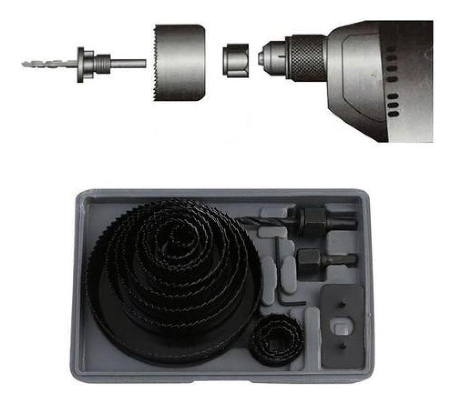 Set De 16 Piezas Sierra Copa Para Perforación Madera Yeso-3