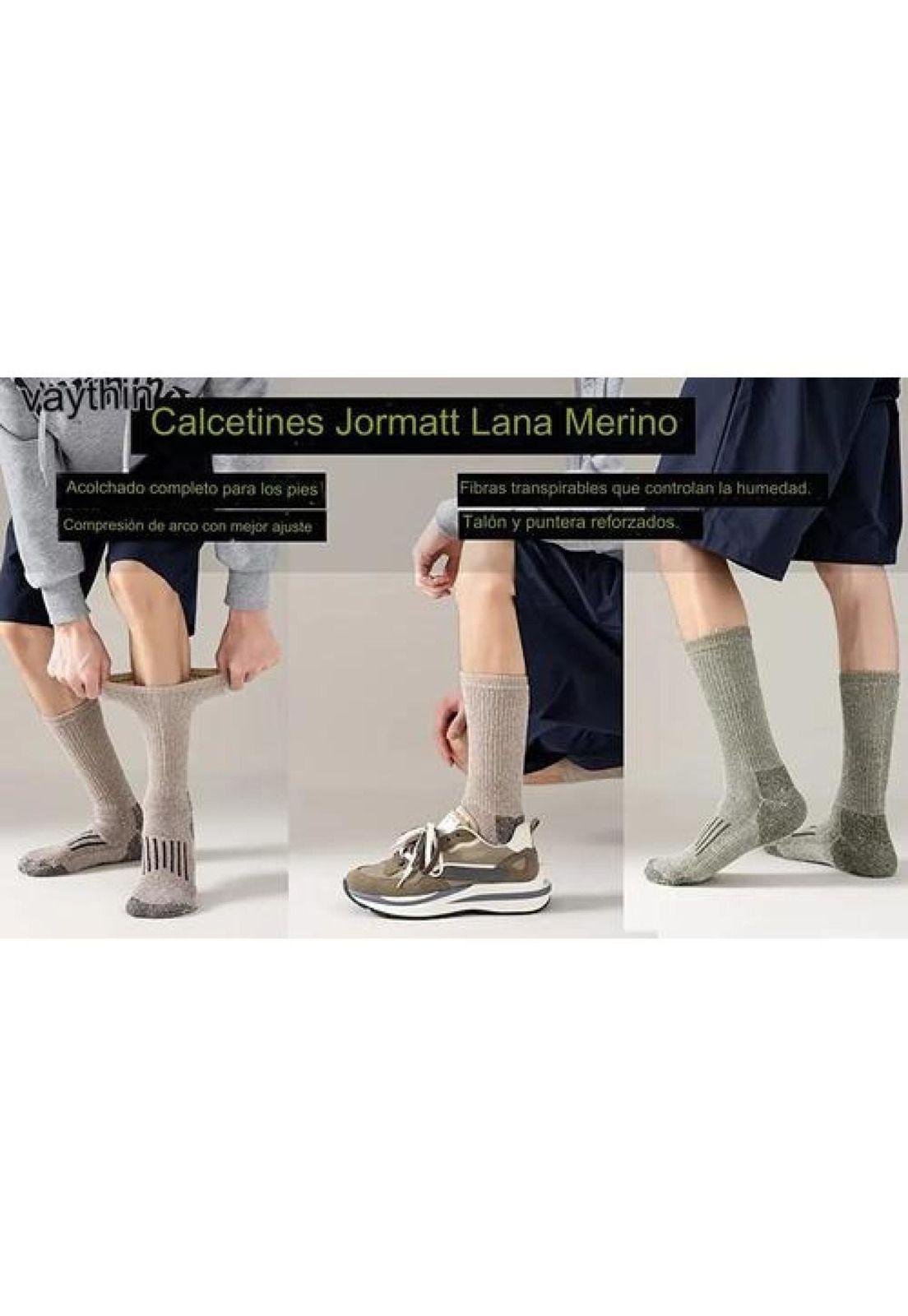 Calcetas 80% Lana Oveja Merino Hombre Mujer Frío Invierno-3