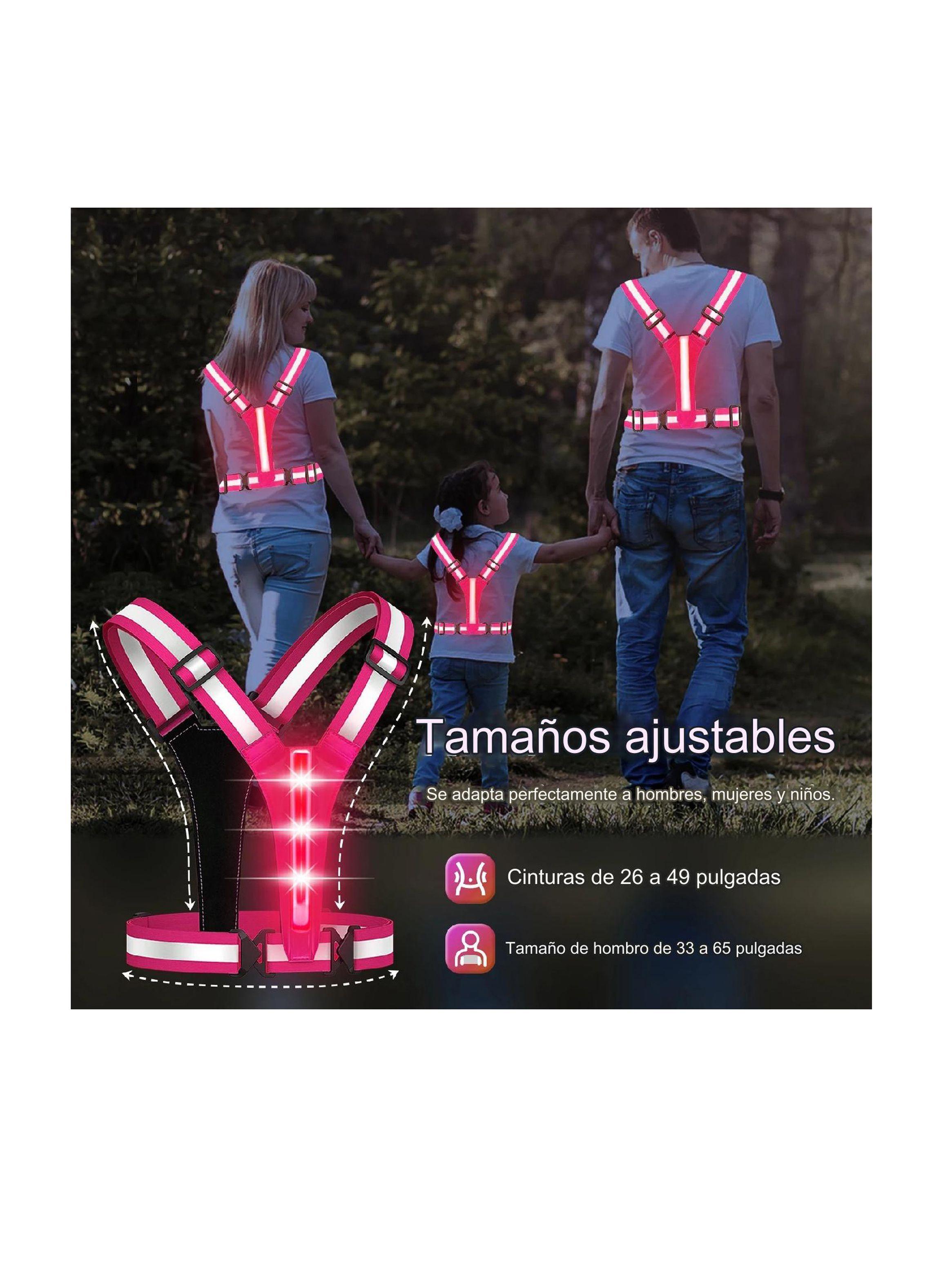 Chaleco Banano Reflectante Led Recarga Usb Correr Ciclismo-2