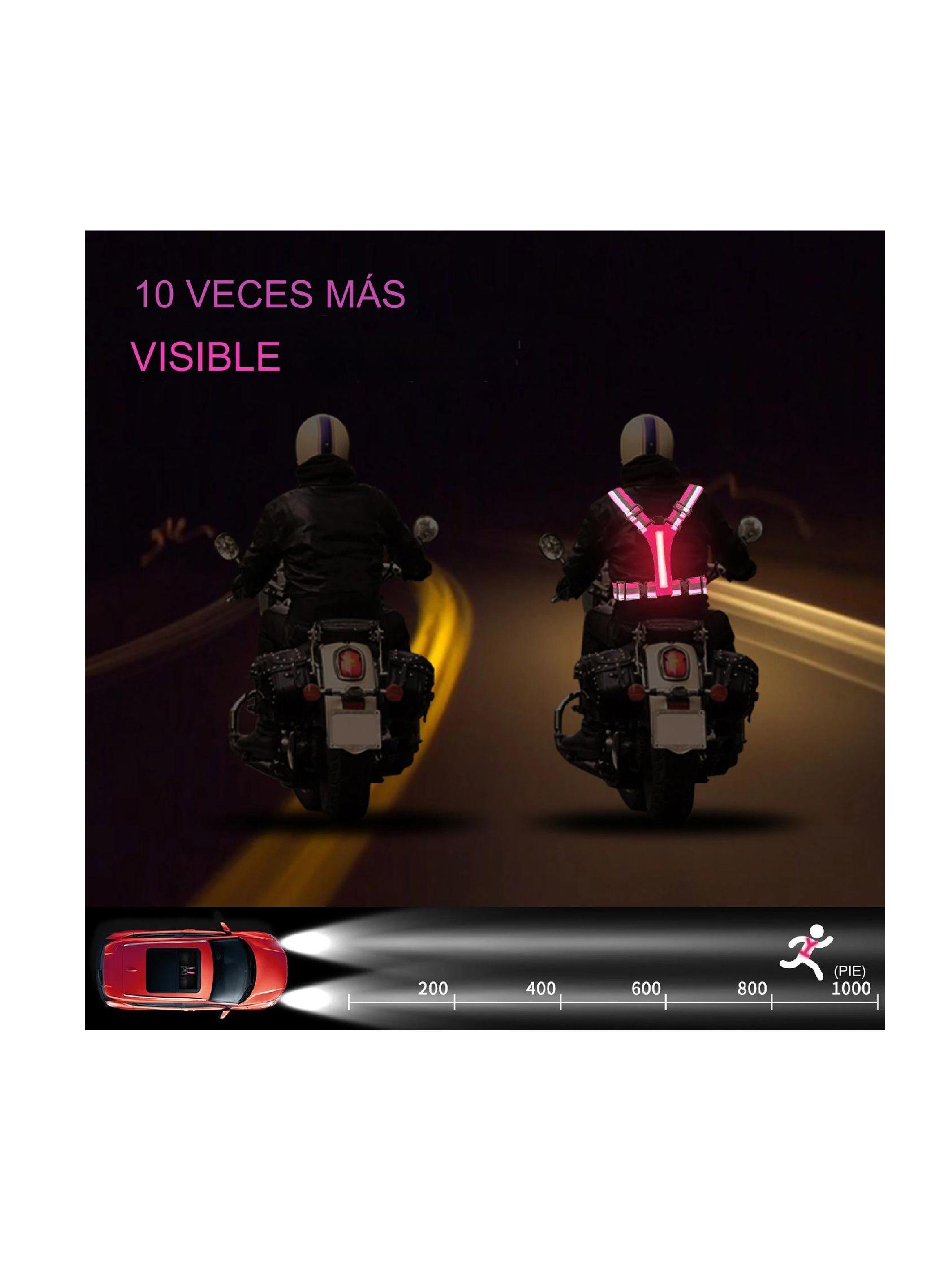 Chaleco Banano Reflectante Led Recarga Usb Correr Ciclismo-3