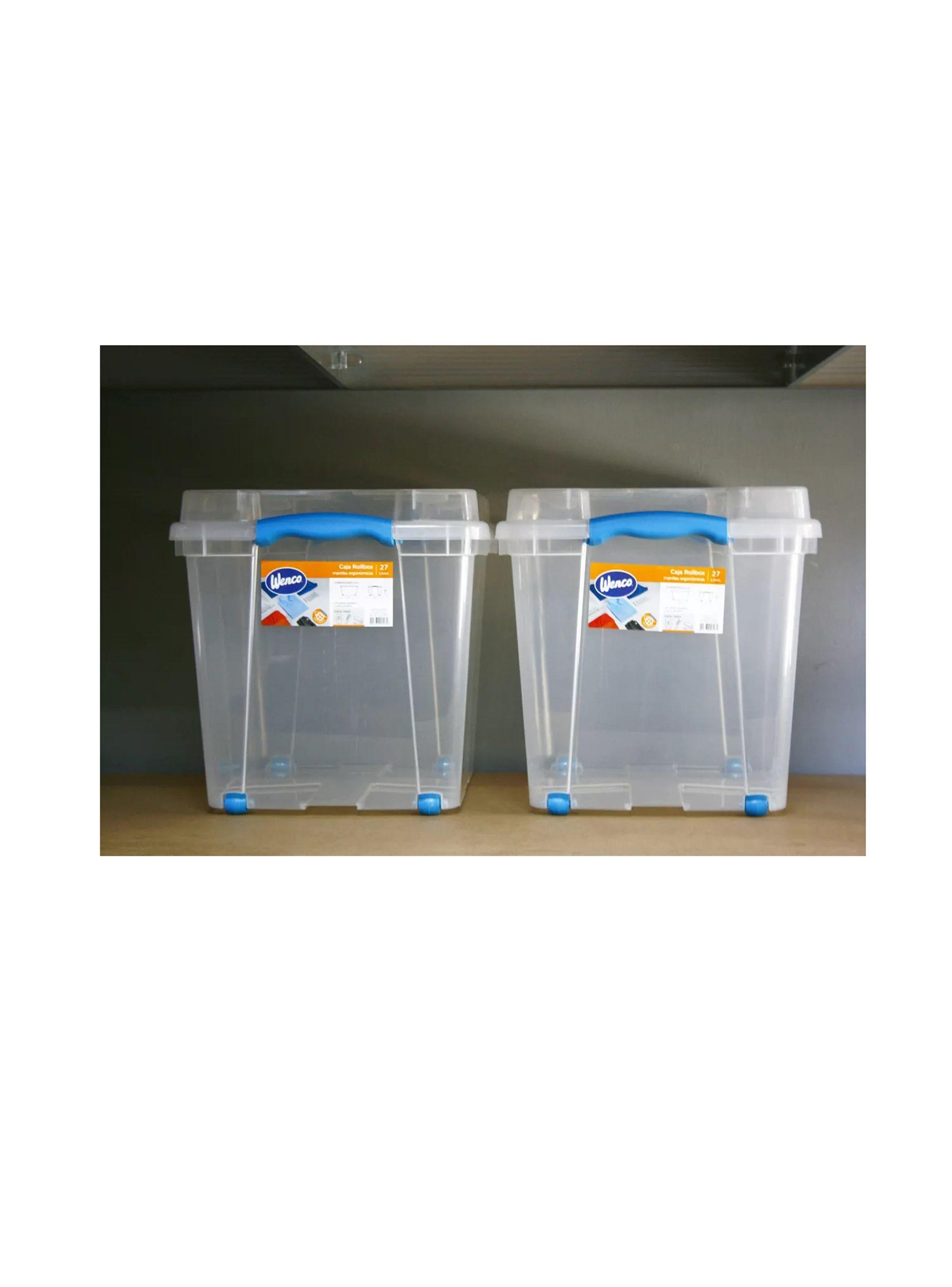 Pack 4 Cajas Organizadoras 27lts Wenco C/ Ruedas 31x30x40cm-5