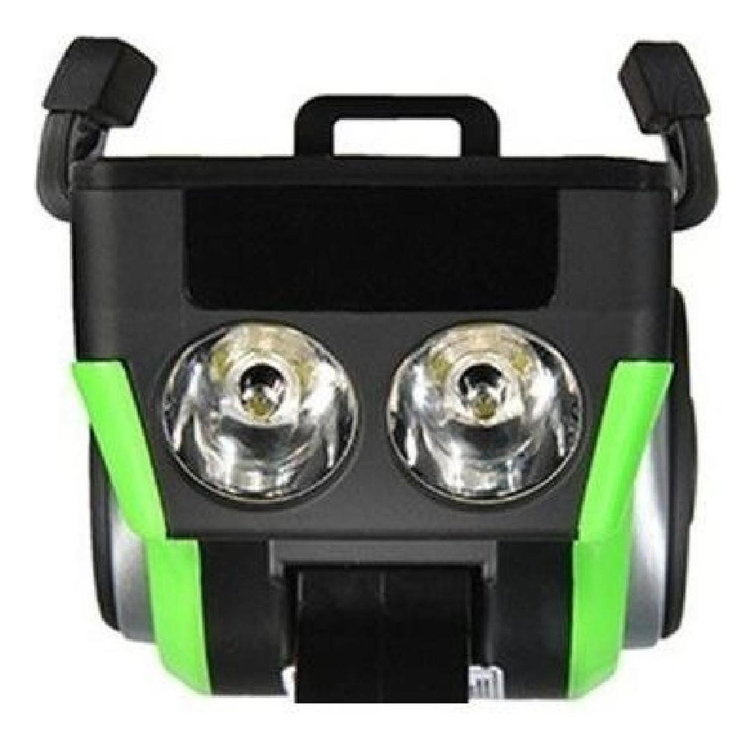 Luz Led Multifuncion Con Parlante Bocina Y Cargador Rockbros Negro Verde-3