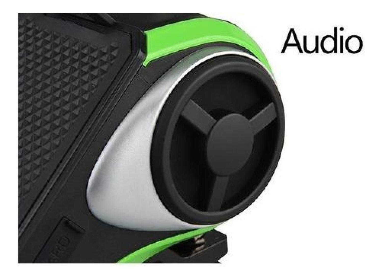 Luz Led Multifuncion Con Parlante Bocina Y Cargador Rockbros Negro Verde-7