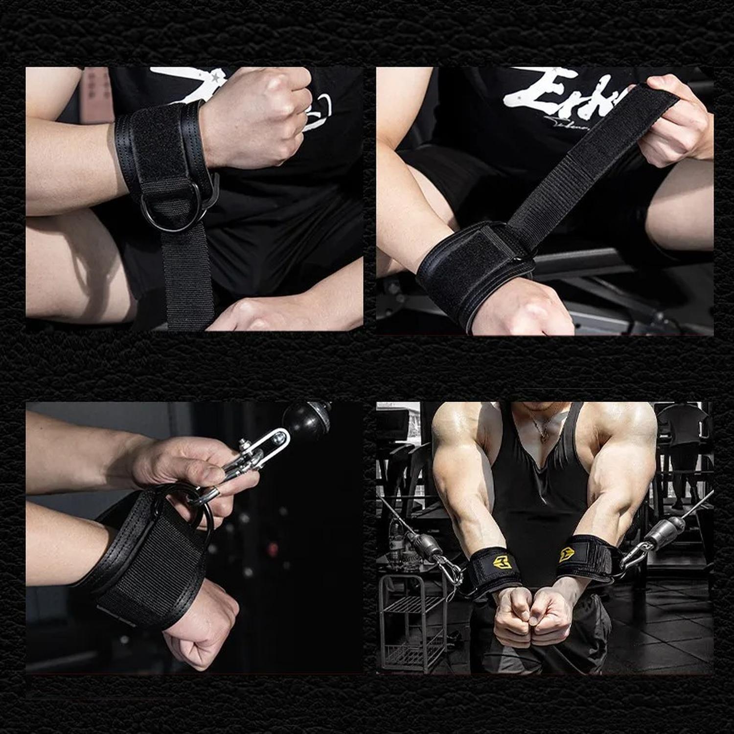 Correas Muñequera Gym Polea Tobilleras Entrenamiento Fitness-5