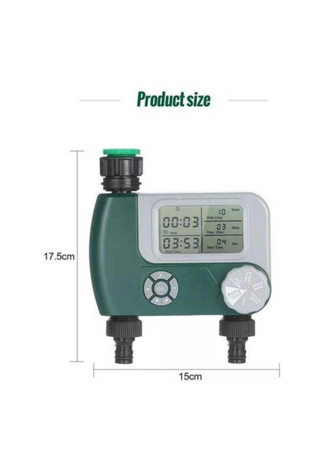 Programador Riego Automatico Timer Jardin 2 Salidas-5