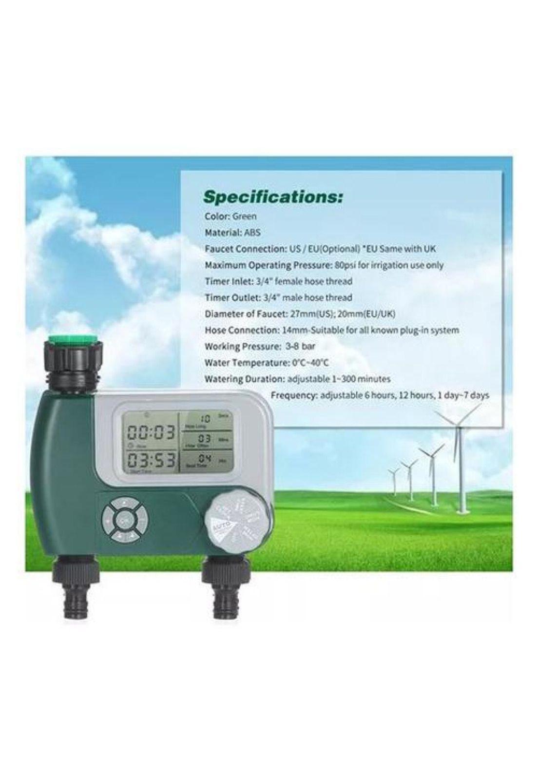 Programador Riego Automatico Timer Jardin 2 Salidas-6
