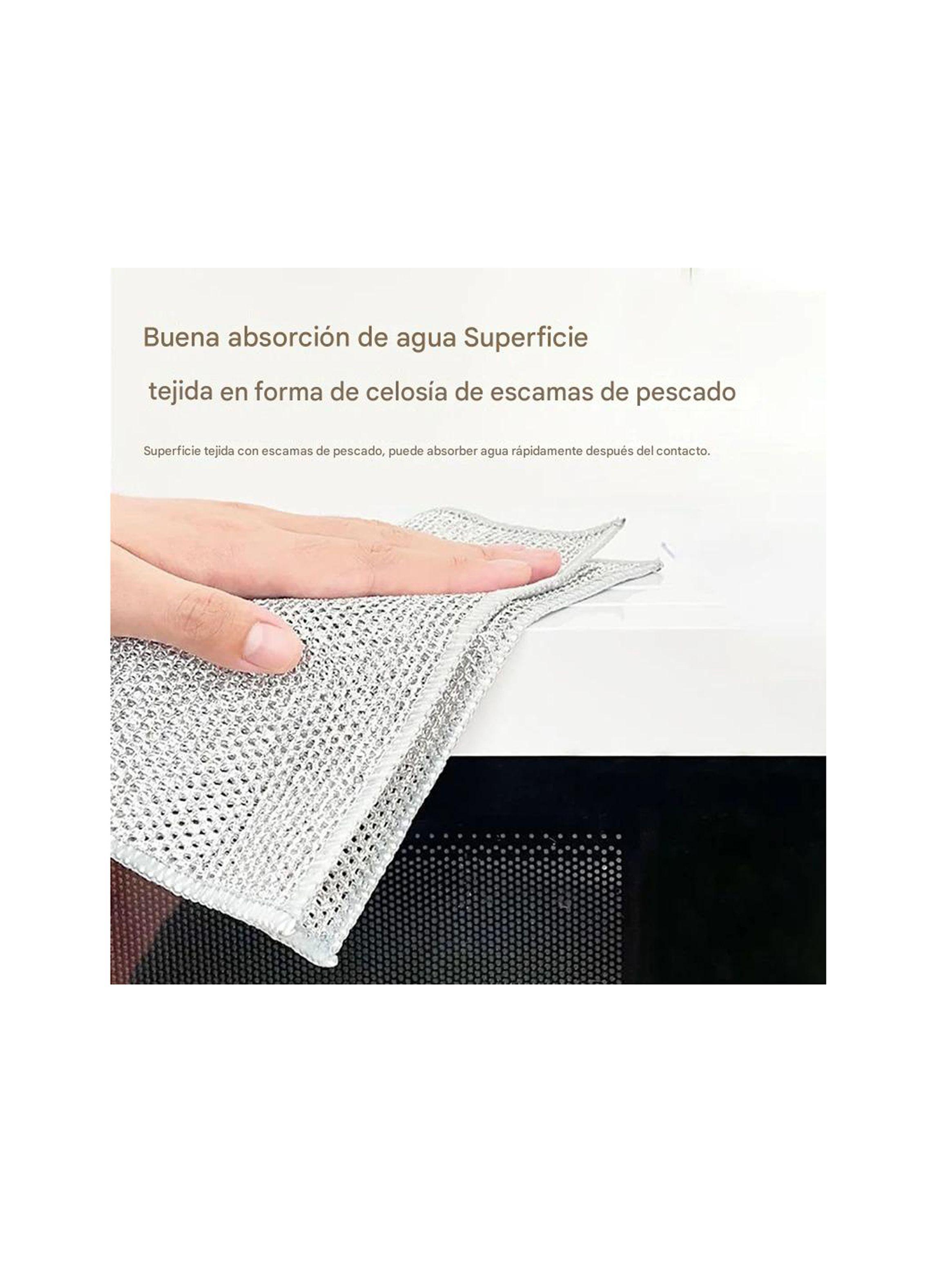 Paño Fibra Metálica Limpieza Reutilizable Cocina 30x30cm-5