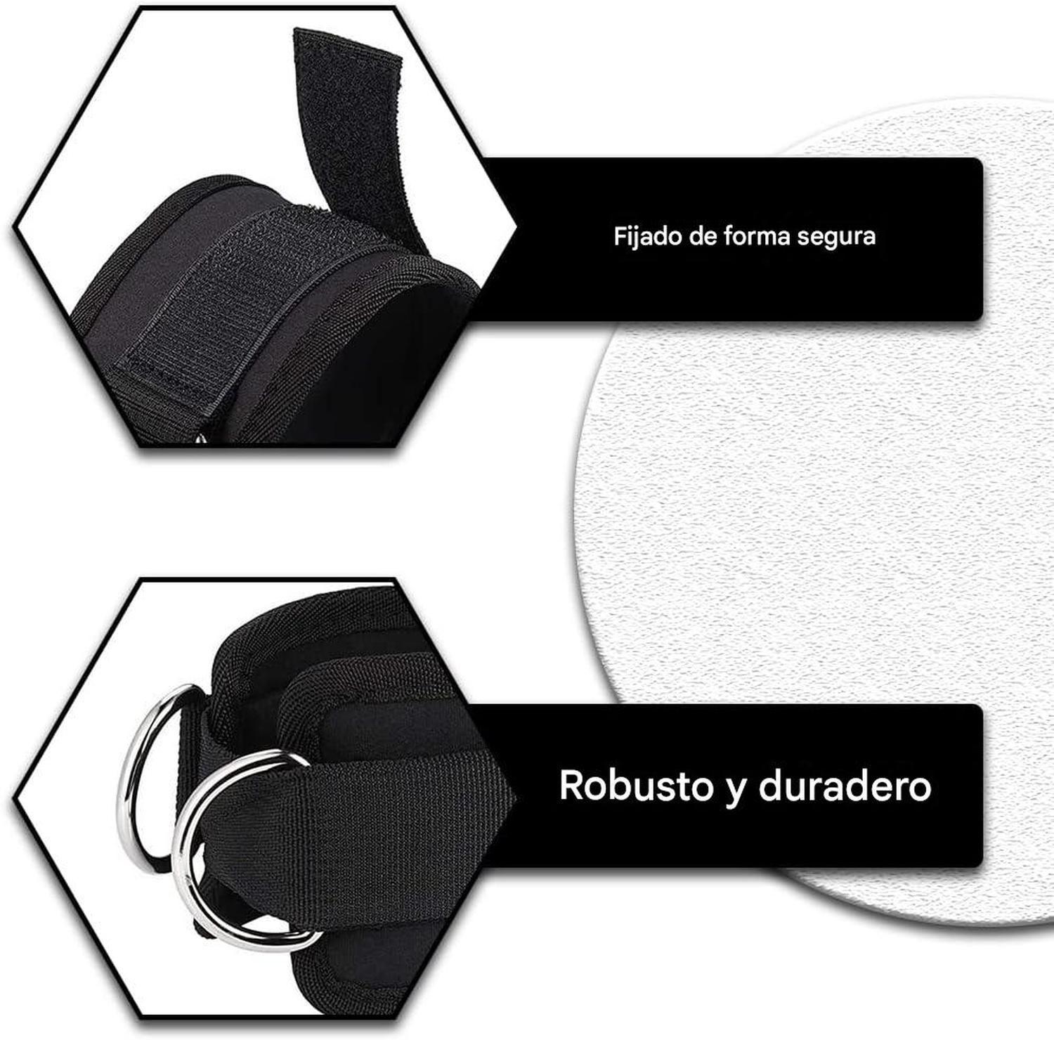 Correas Strap Tobillo Muñeca Velcro Reforzado Gym Poleas-5