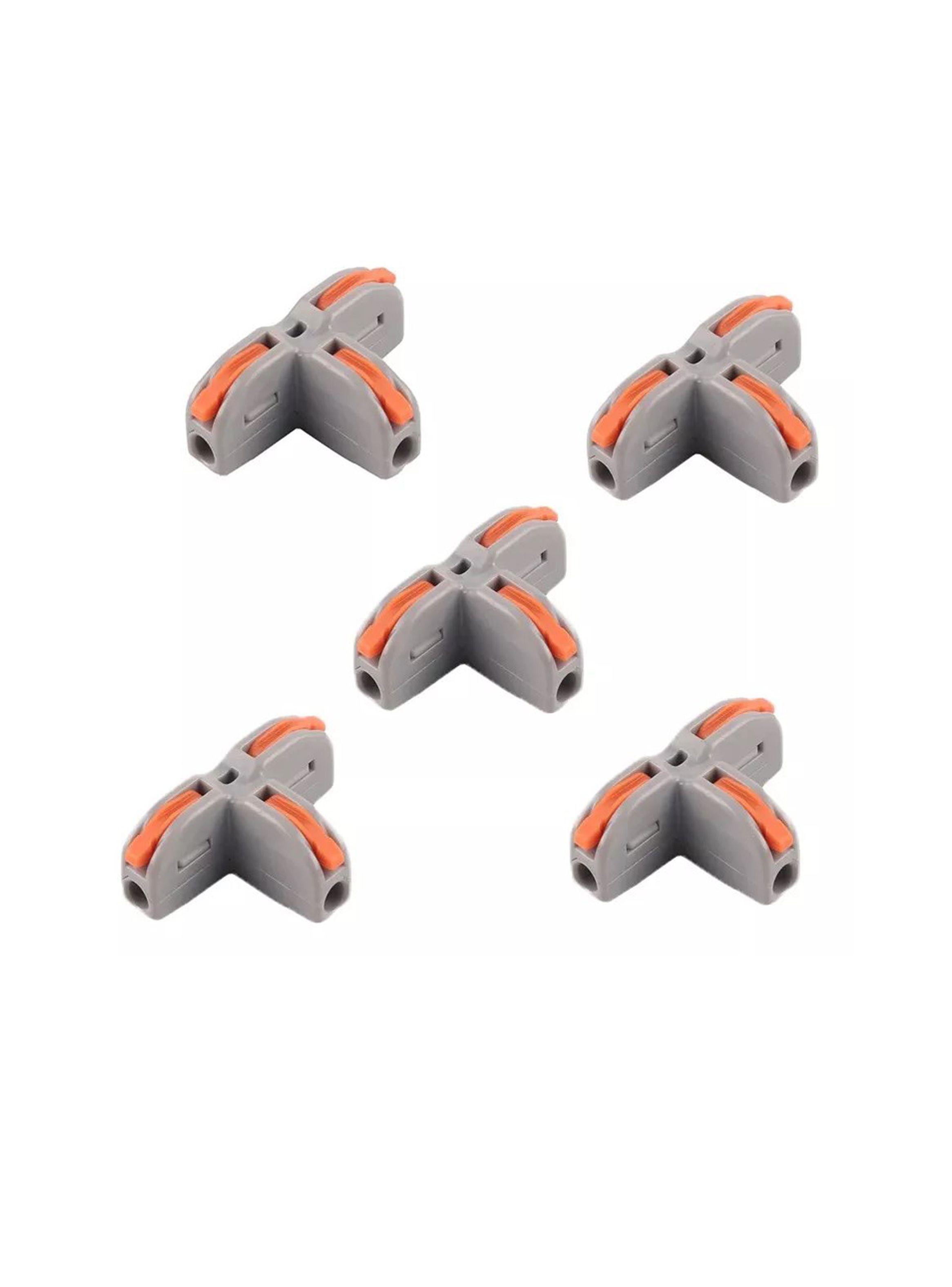 Pack X5 Conectores Cableado Rápido Tipo T Wago Entrada-0
