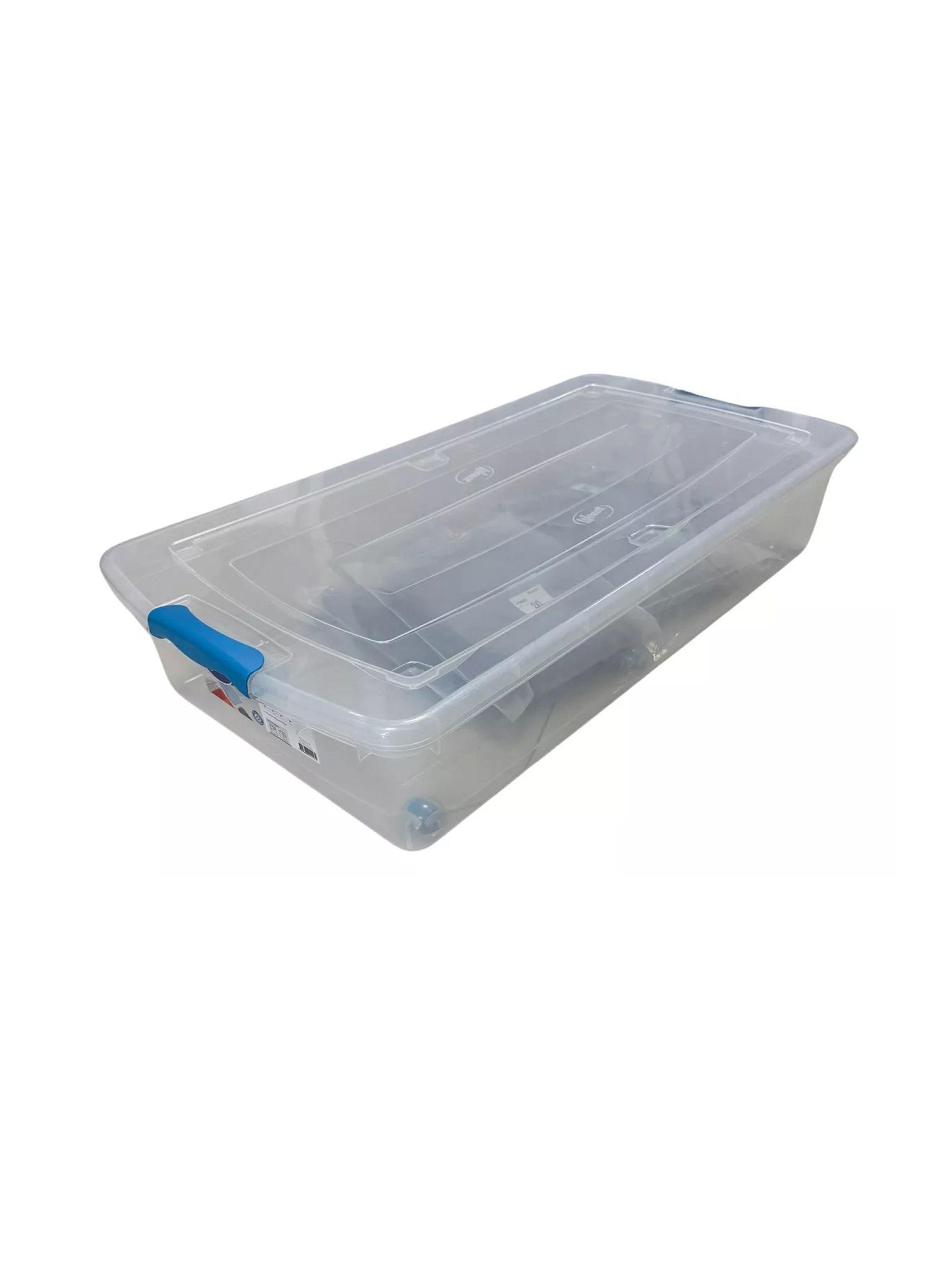 Caja Organizadora 36lts Wenco C/ Ruedas Bajo Cama 77x39x16cm-0