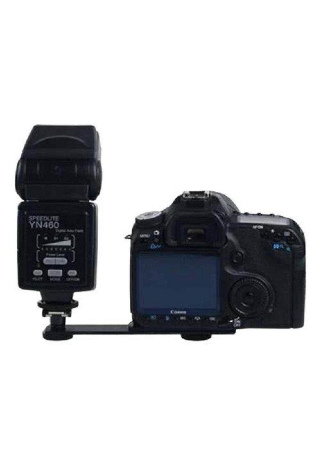 Placa Universal Doble Zapata Cámara Dslr Rosca 1/4 Micrófono-7