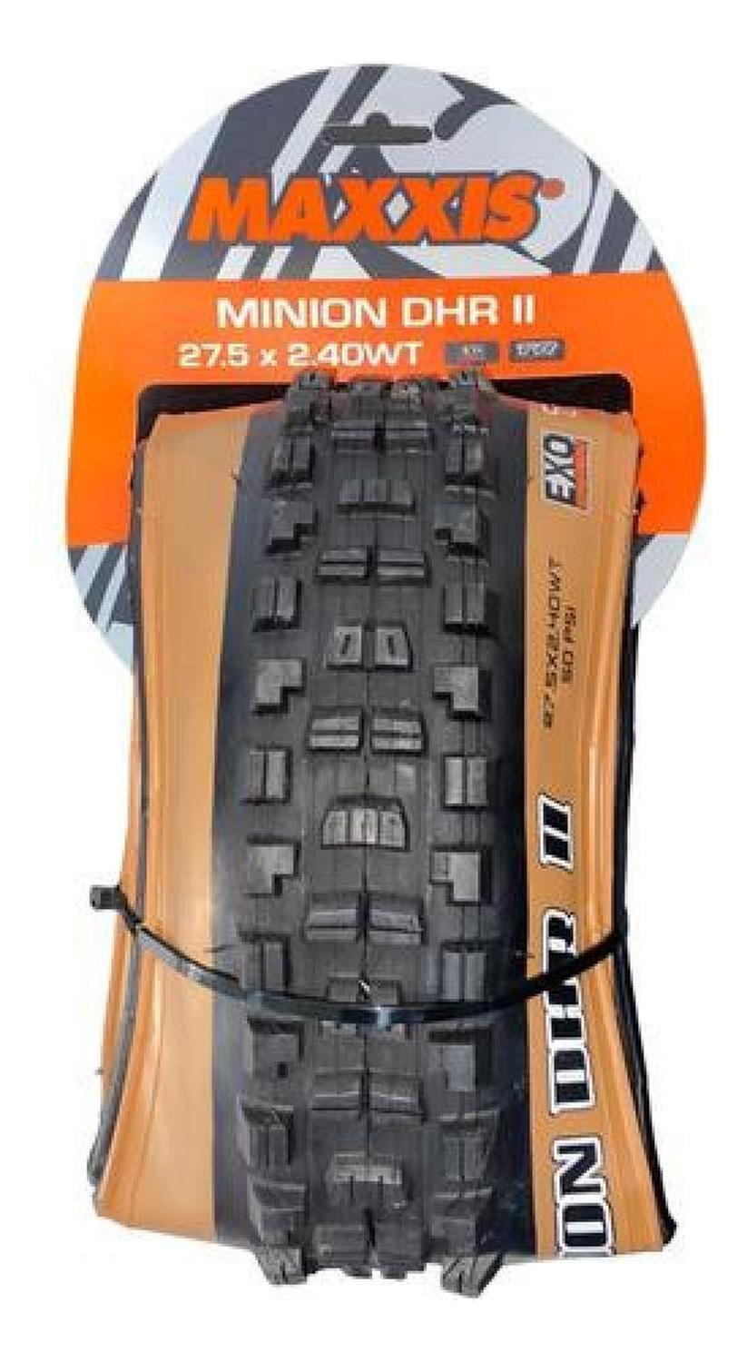 Neumático Maxxis Minion Dhr Ii Exo/tr/skinwall 27.5x2.40wt Negro-3