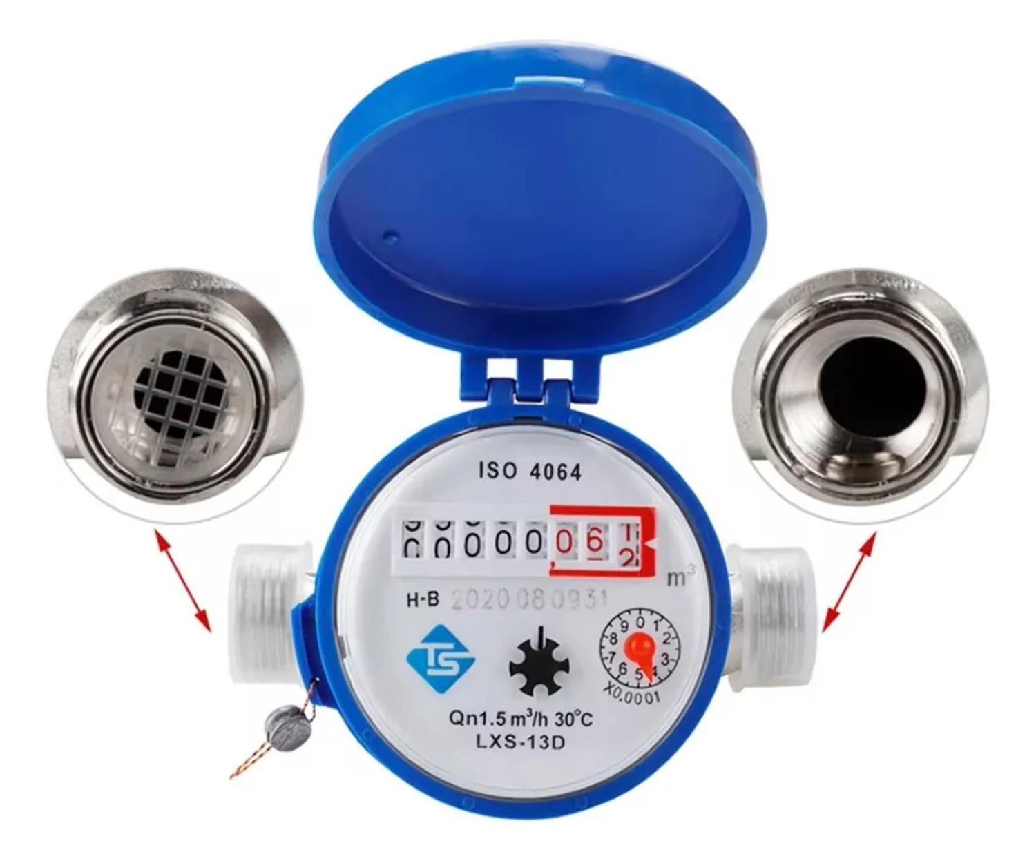 Medidor de Flujo agua fría 1/2 Pulgada 15mm Jardín y Hogar-2