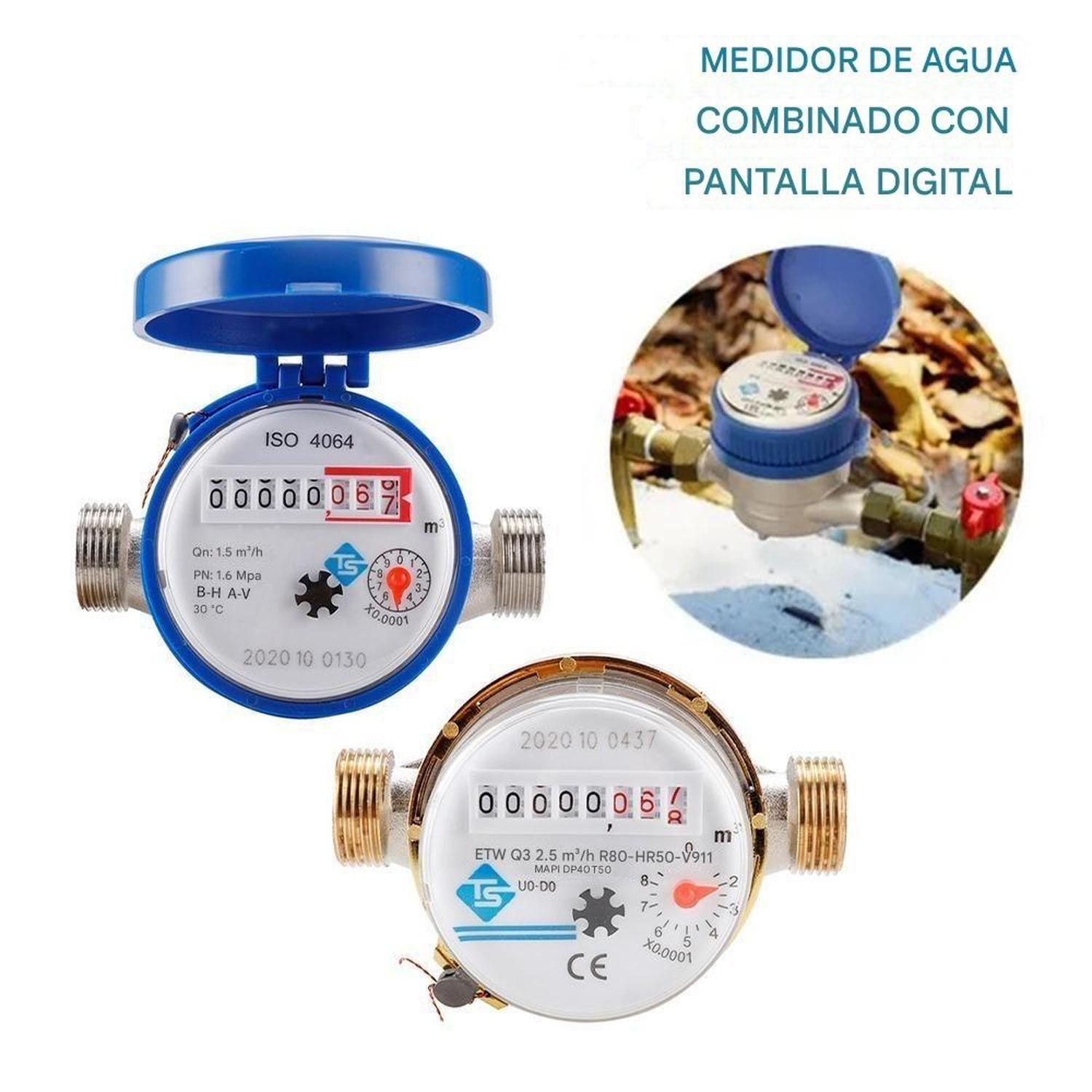 Medidor de Flujo agua fría 1/2 Pulgada 15mm Jardín y Hogar-5