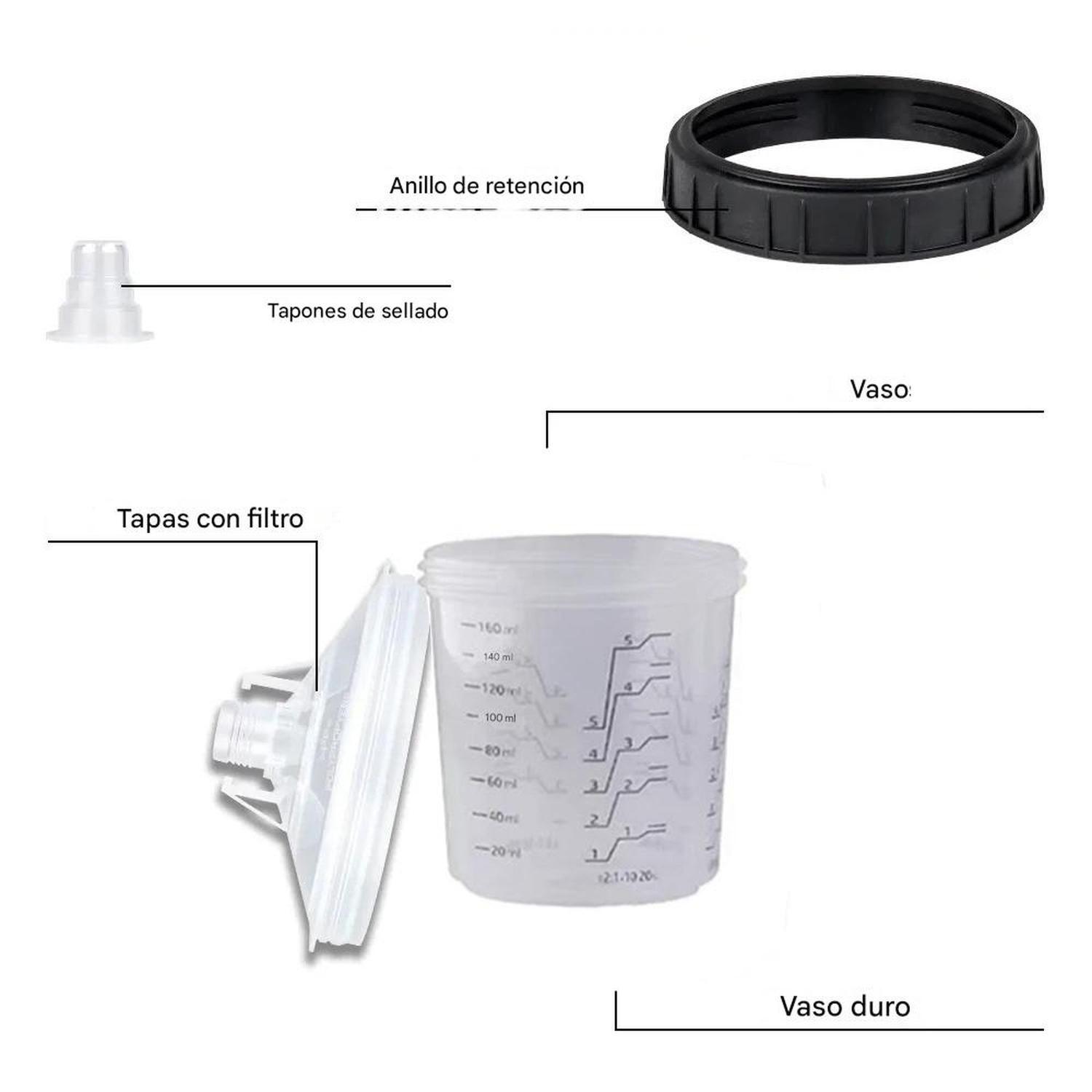 Juegos 50 vasos desechables pintura Autos 160ml pistola-4