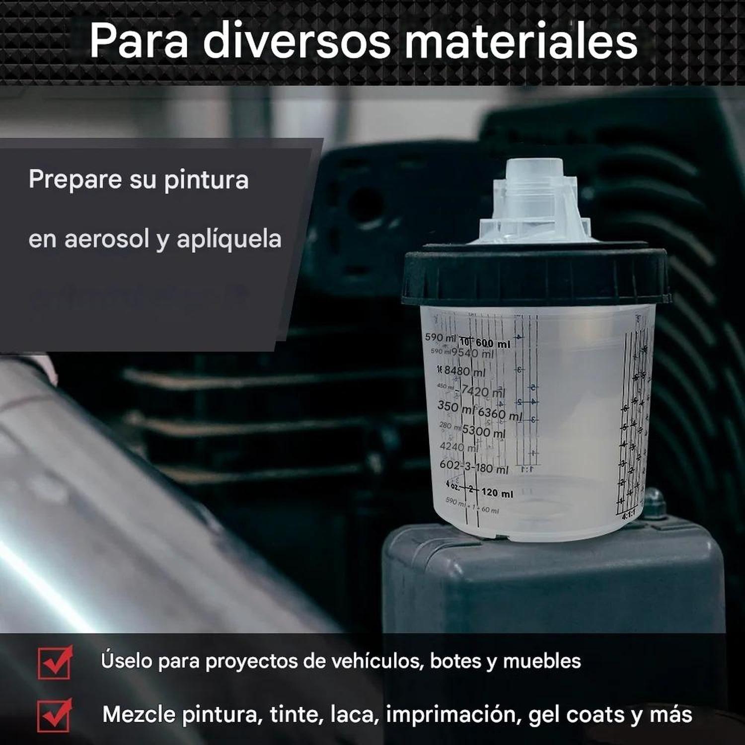 Juegos 50 vasos desechables pintura Autos 160ml pistola-5