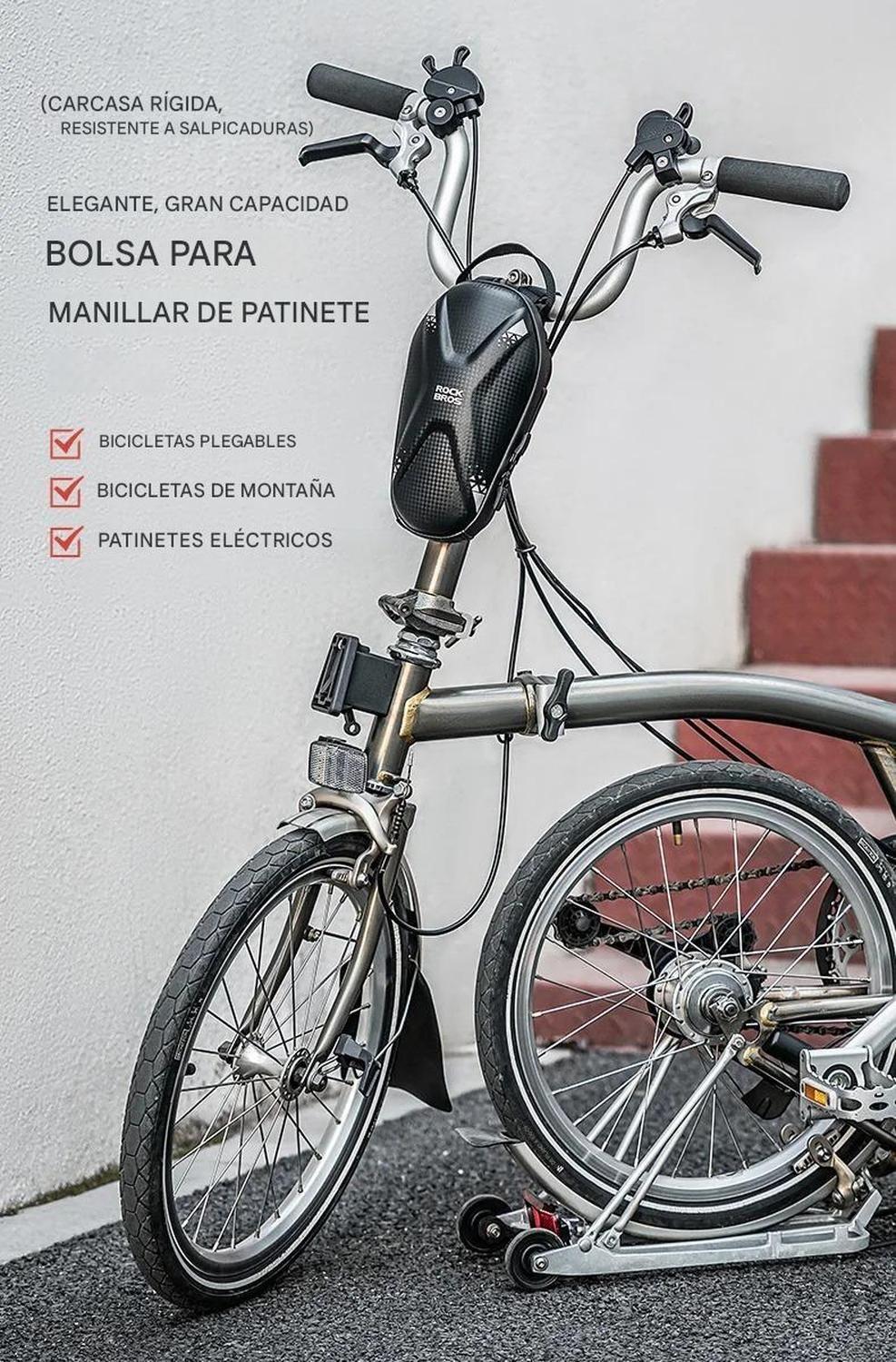 Bolso Manubrio Scooter Bicicleta Rockbros Impermeable 1.3L-8