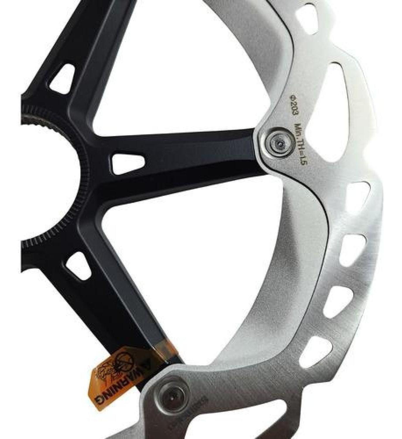 Disco Freno Rotor 203mm Mt800 Deore Grx Ultegra Center Lock Plateado/negro-3