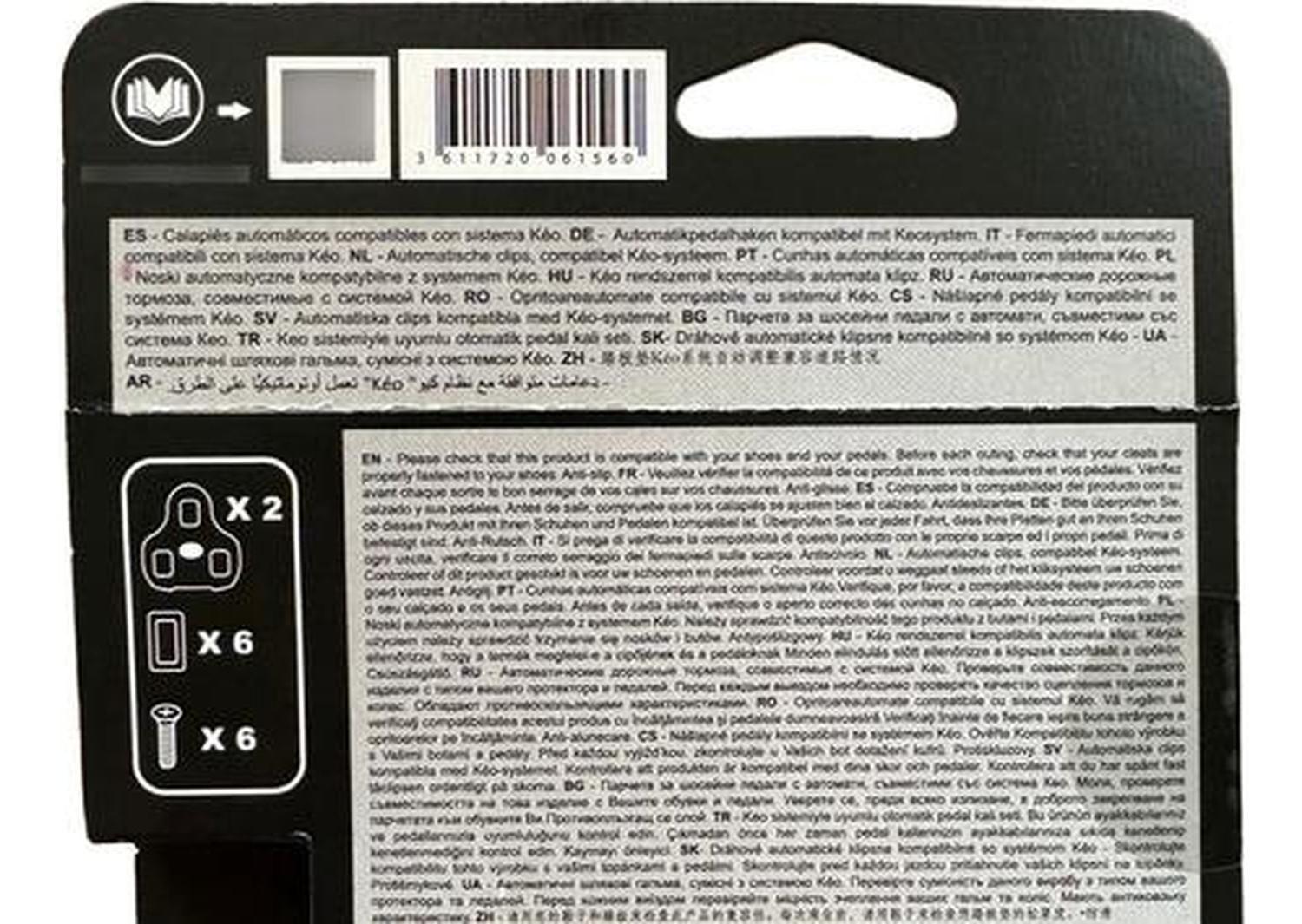 Calas Look Keo Grip 0° Antideslizante Bicicleta Ruta Pista Negro-3