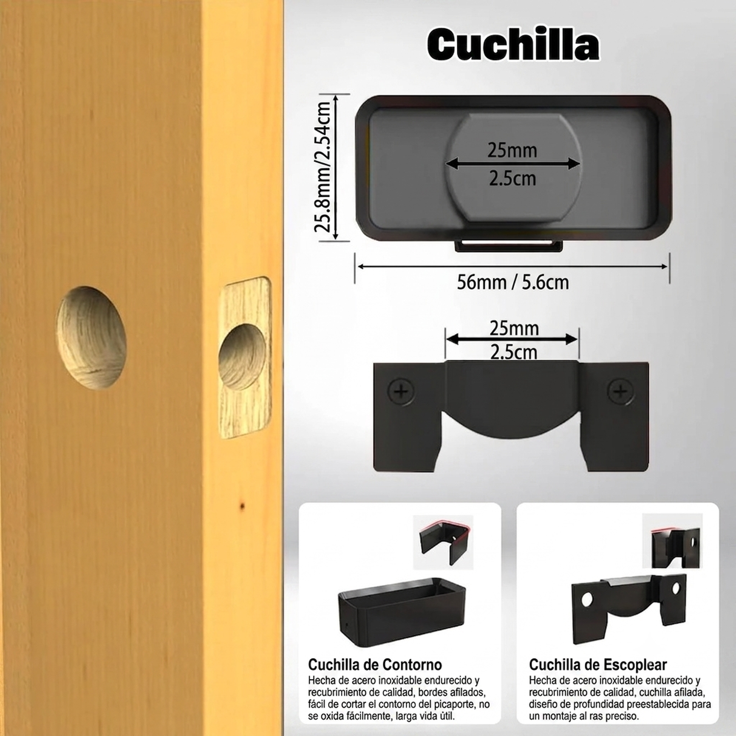 Plantilla Guia Cincelado Pestillo Cerradura Puerta Madera-5