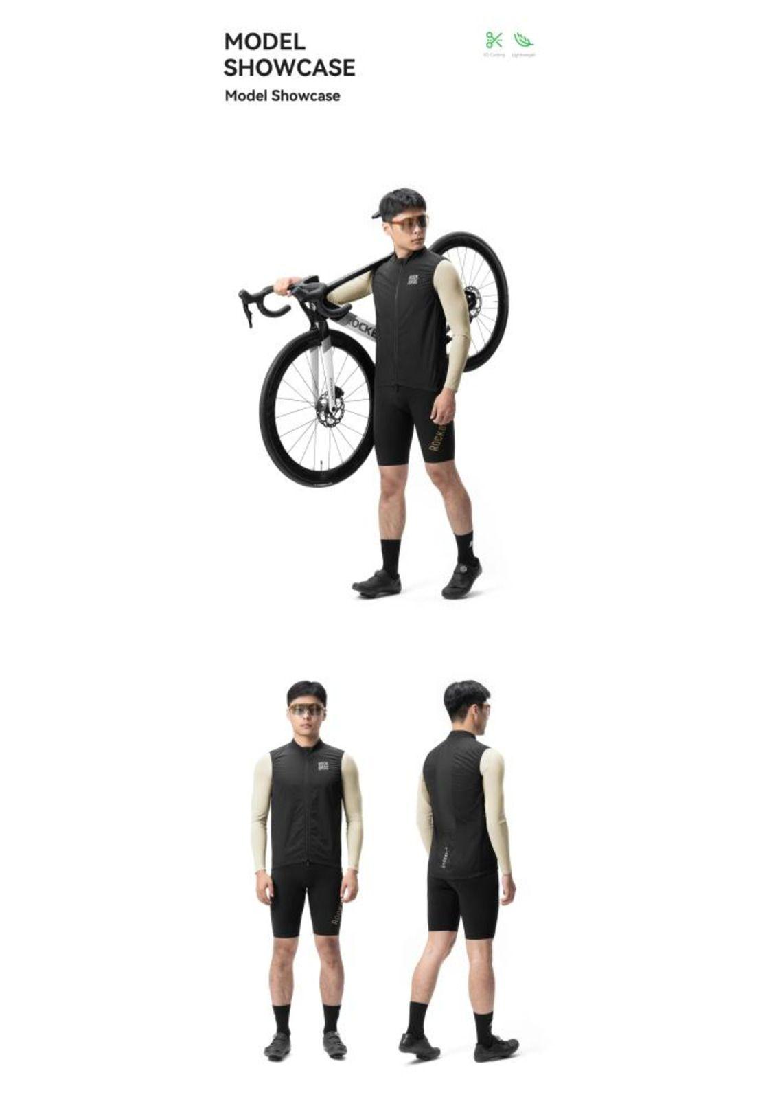 Chaleco Tricota Ciclismo  Clima Frio Rockbros Cortaviento-4