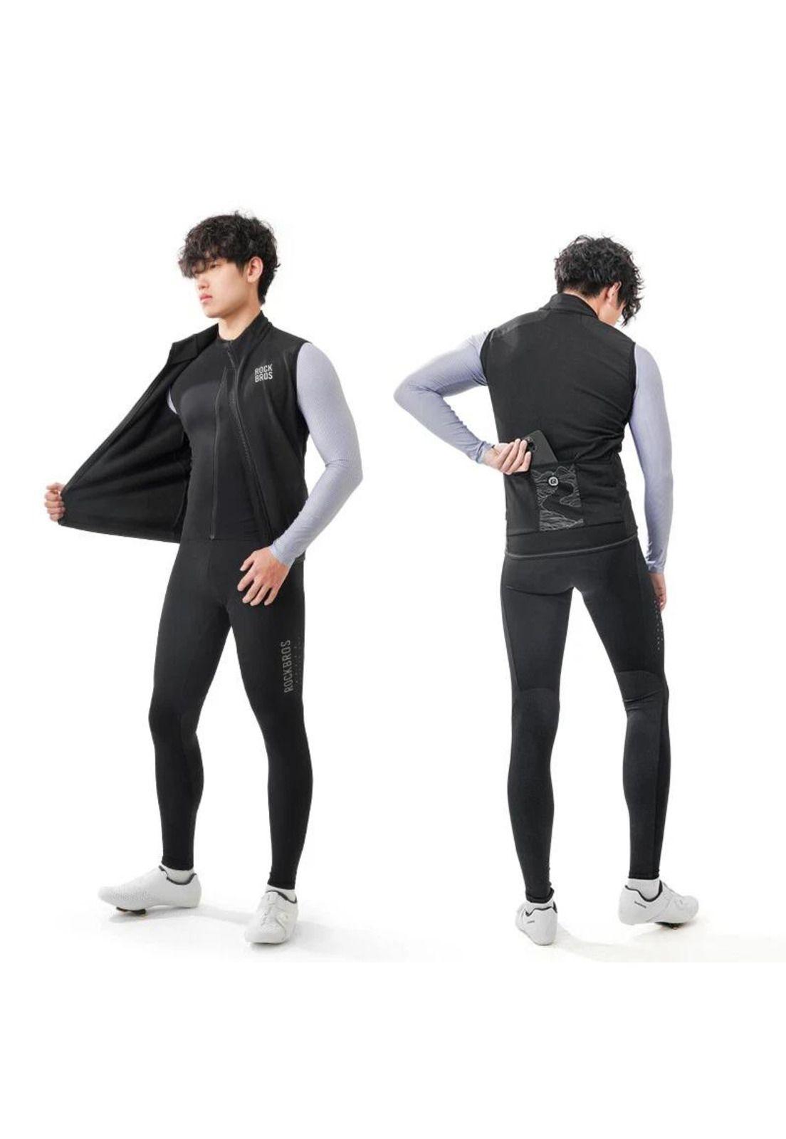 Chaleco Tricota Ciclismo  Clima Frio Rockbros Cortaviento-7