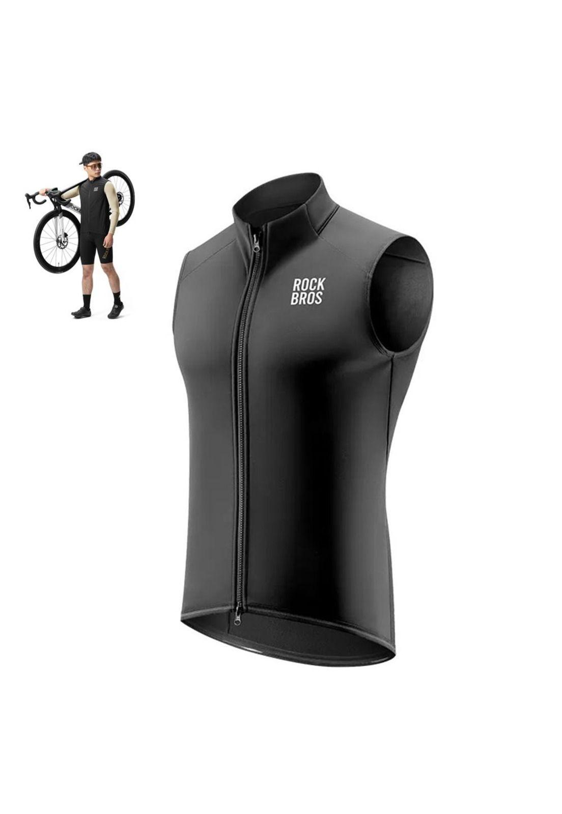 Chaleco Tricota Ciclismo  Clima Frio Rockbros Cortaviento-9