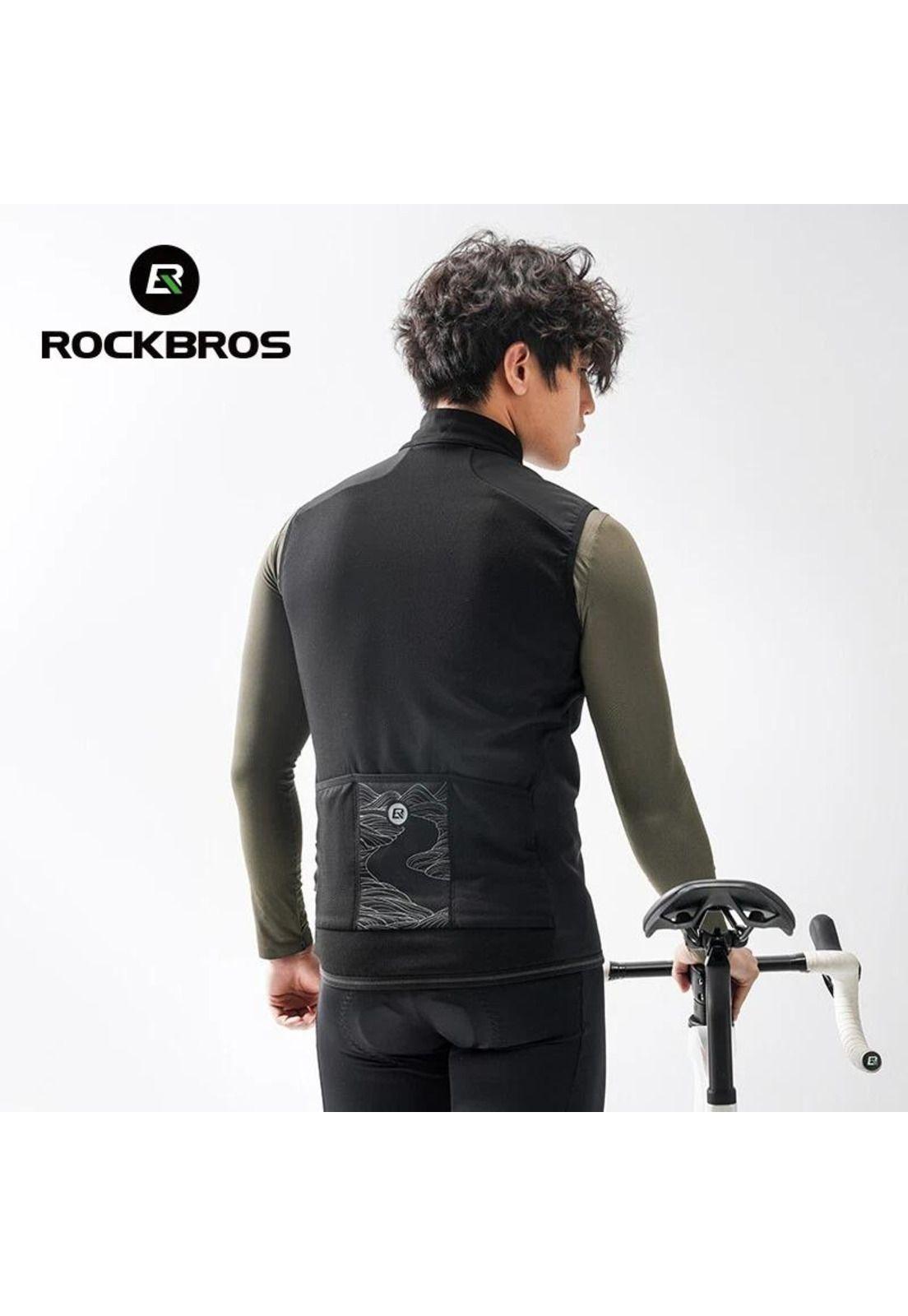 Chaleco Tricota Ciclismo  Clima Frio Rockbros Cortaviento-8