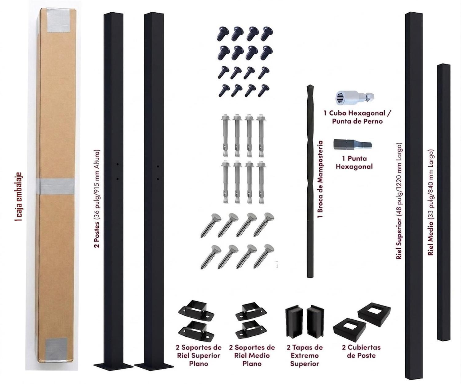 Baranda Escalera Ajustable 3 A 4 Peldaños Acero Exterior-9