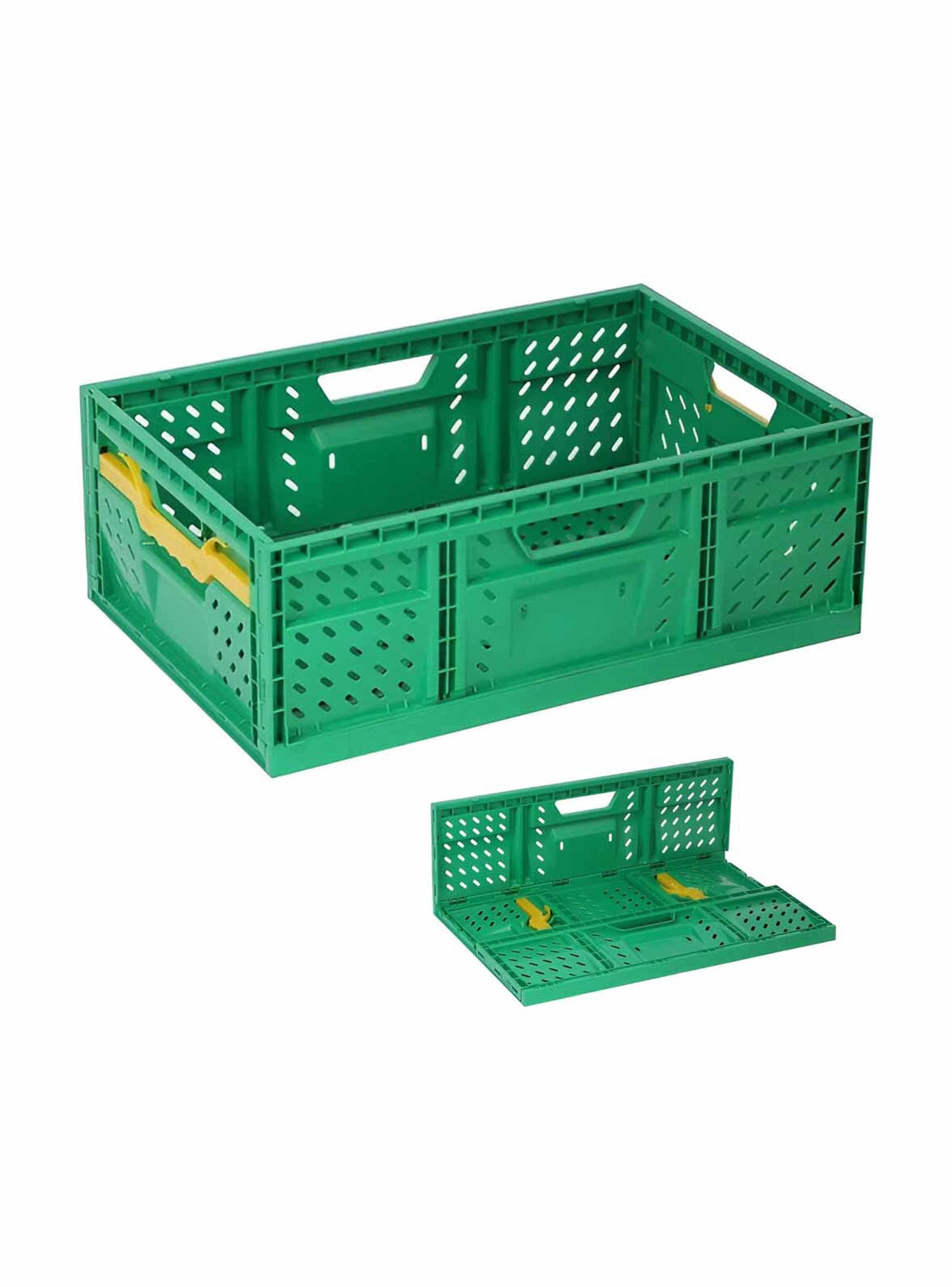 Pack 6 Caja Hortalicera Plegable Apilable 65 Lts 60x40x30 Cm-2