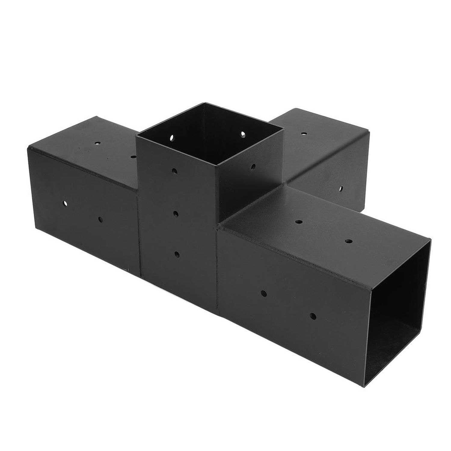 Soporte esquina Pérgola 4 Vías Acero Para Poste Madera 4x4-4