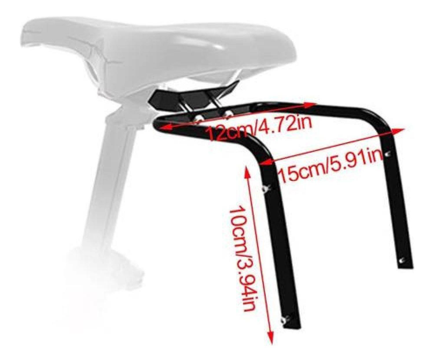 Soporte Estabilizador Trasero Sillín Bolso Bicicleta Ruta Negro-4