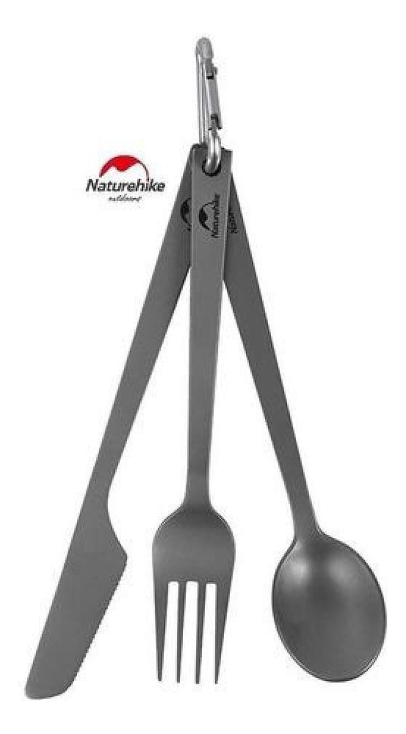 Set Cubiertos Titanio Naturehike Ultraliviano Para Camping-3
