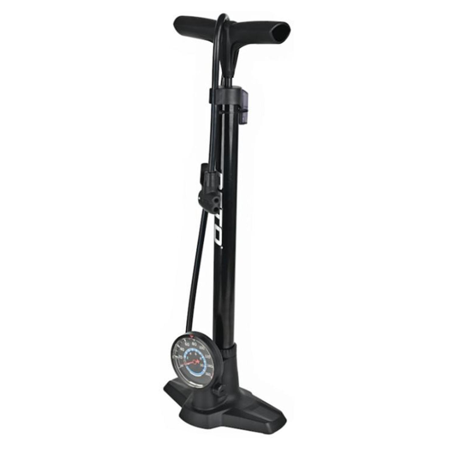 Bombín de Pie Acero BETO 160 PSI con Manómetro-2