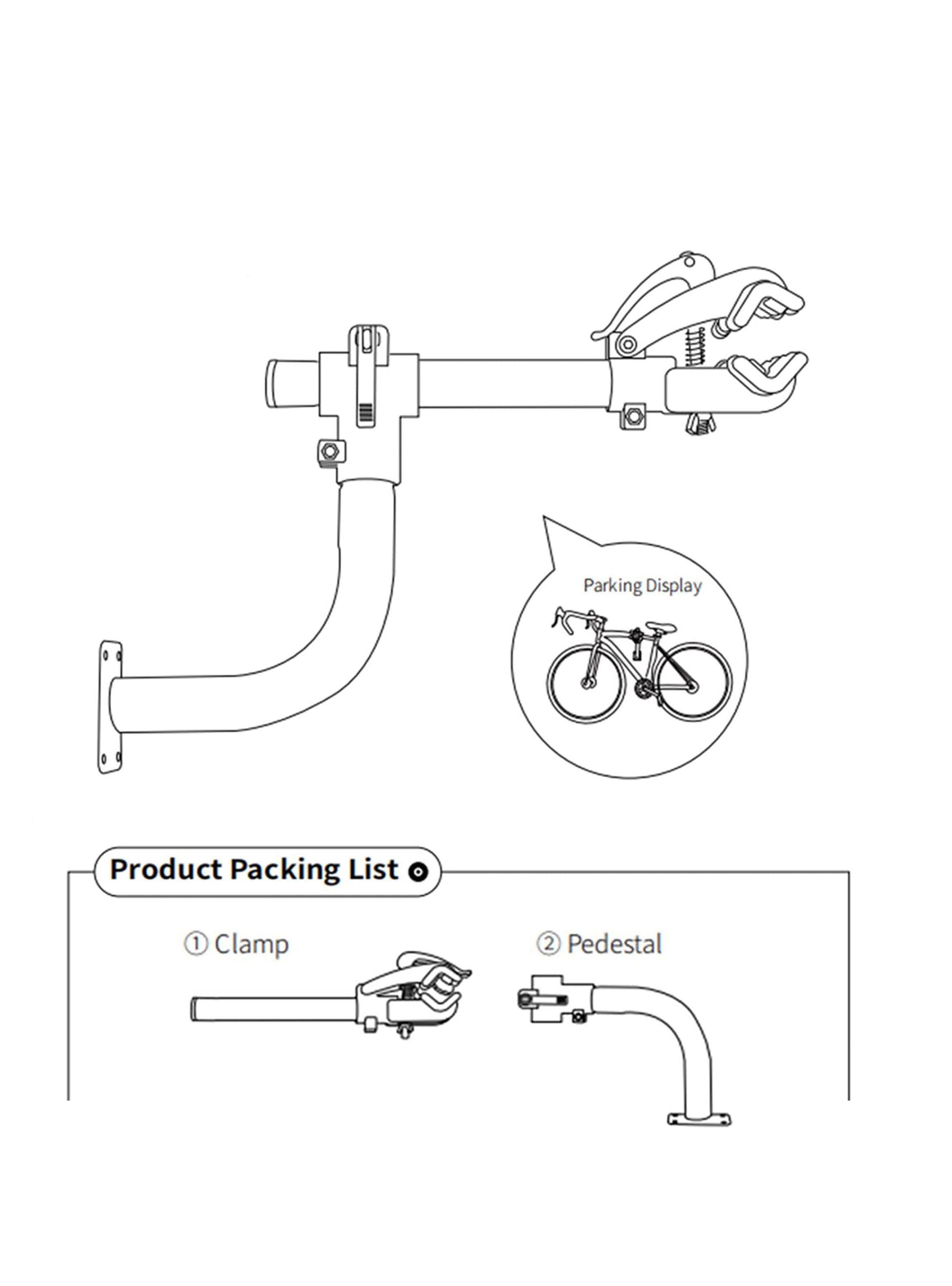 SOPORTE MURAL PARA BICICLETAS 30KG GIRO 360° TIPO PINZA-5
