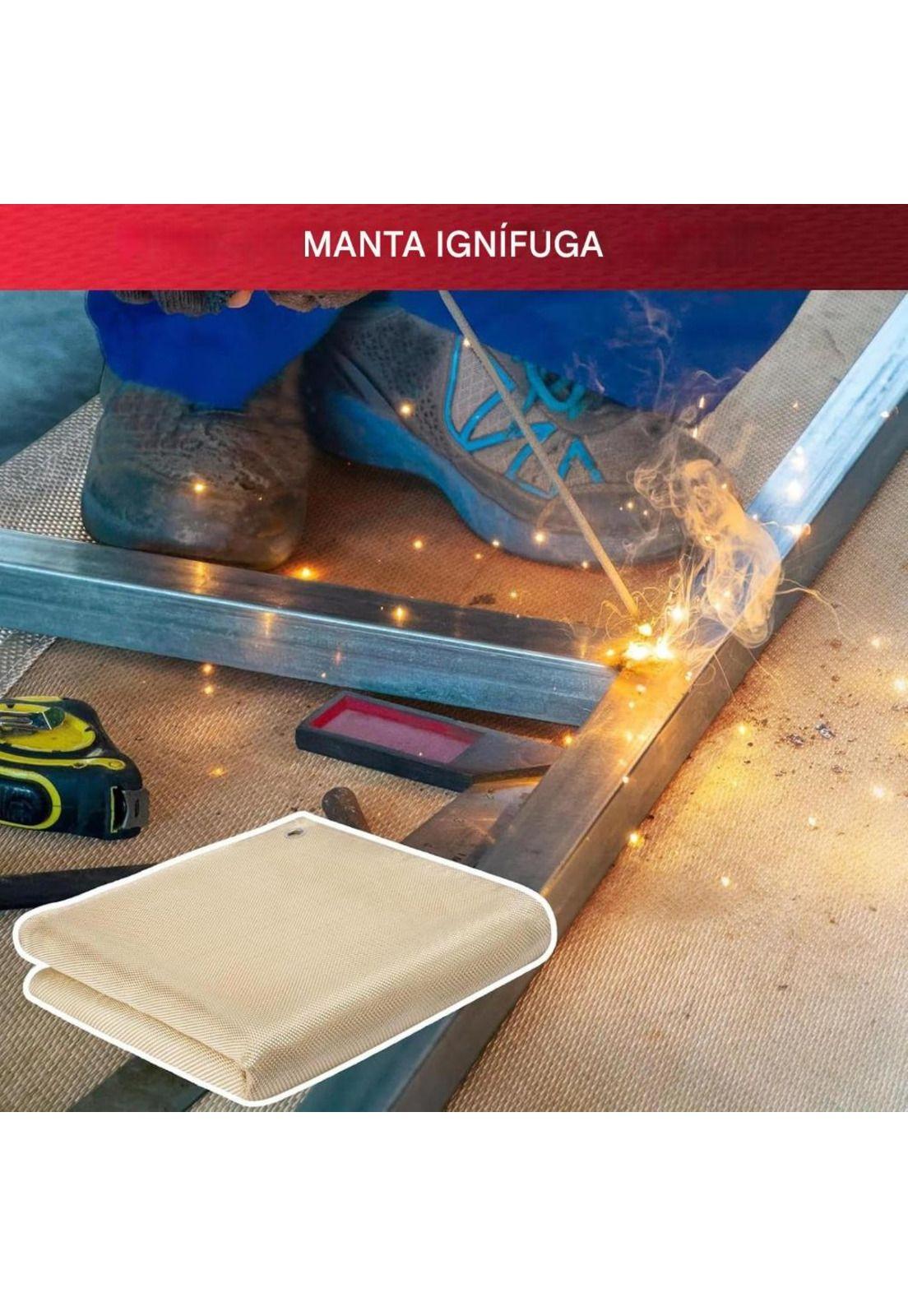 Manta Ignífuga Fibra Vidrio 240x180Cm Soldadura Tela Térmica-5