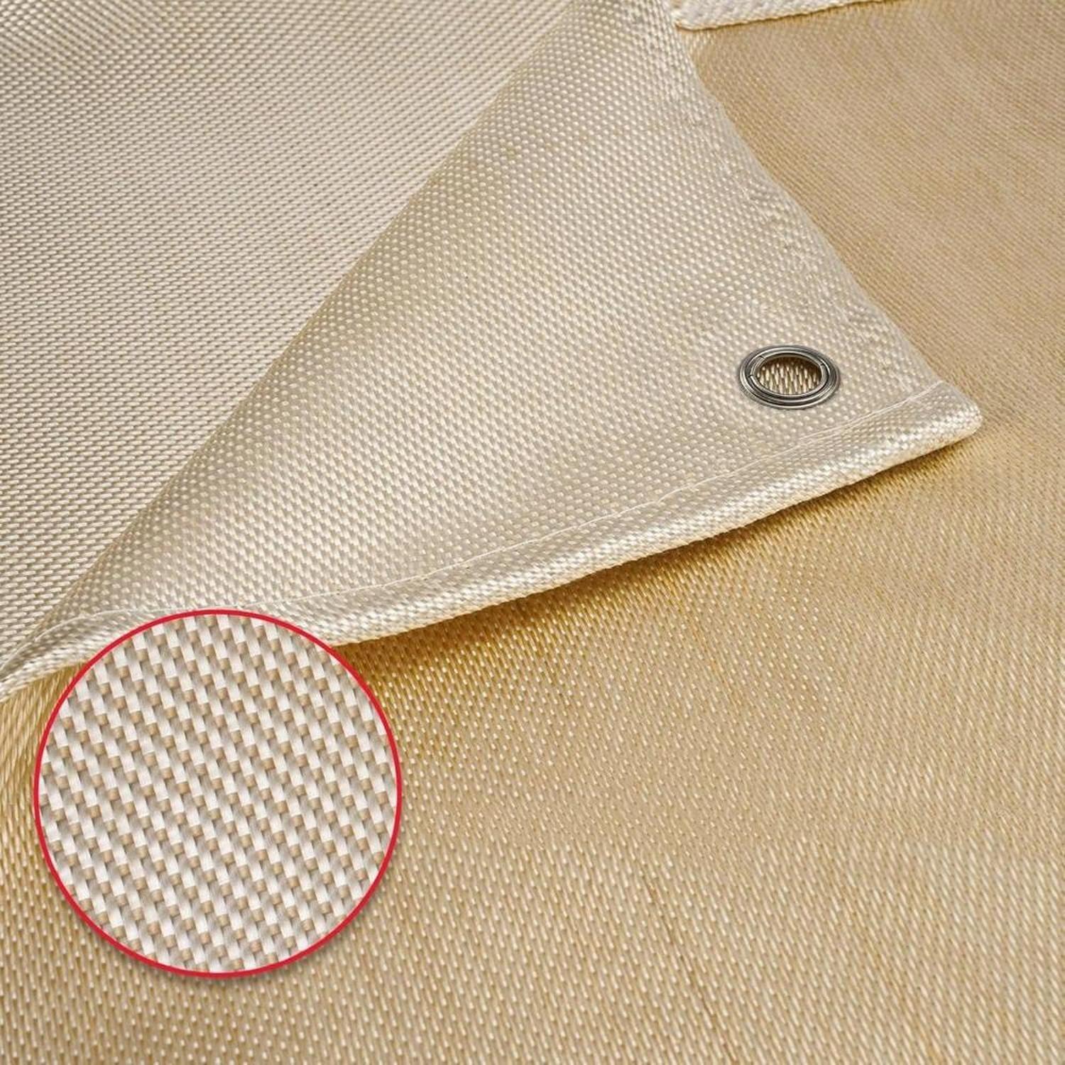 Manta Ignífuga Fibra Vidrio 240x180cm Soldadura Tela Térmica Crema-9