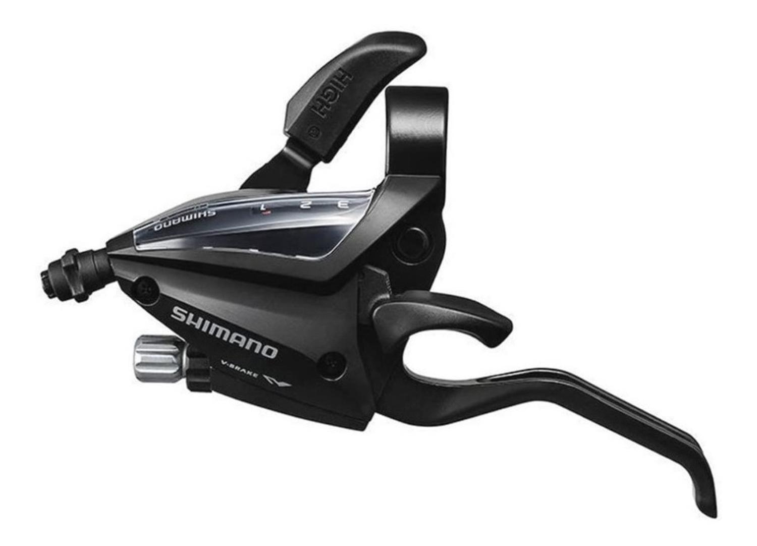 Set Manillas Cambio Shifter Freno Shimano St-ef500 3x7v R L - Negro-4