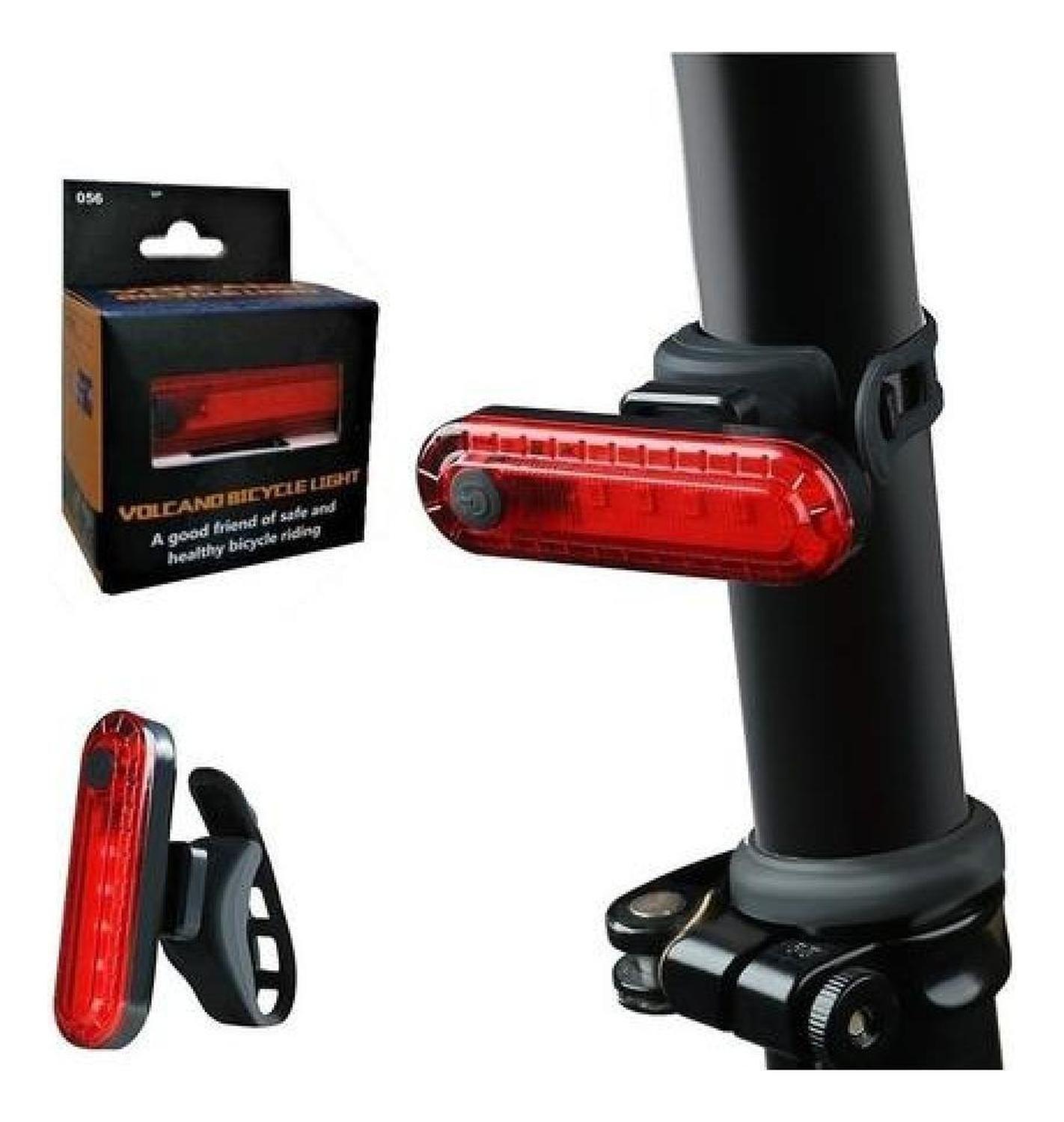 Luz Brillante Roja Para Bicicleta, Trasera Usb-2