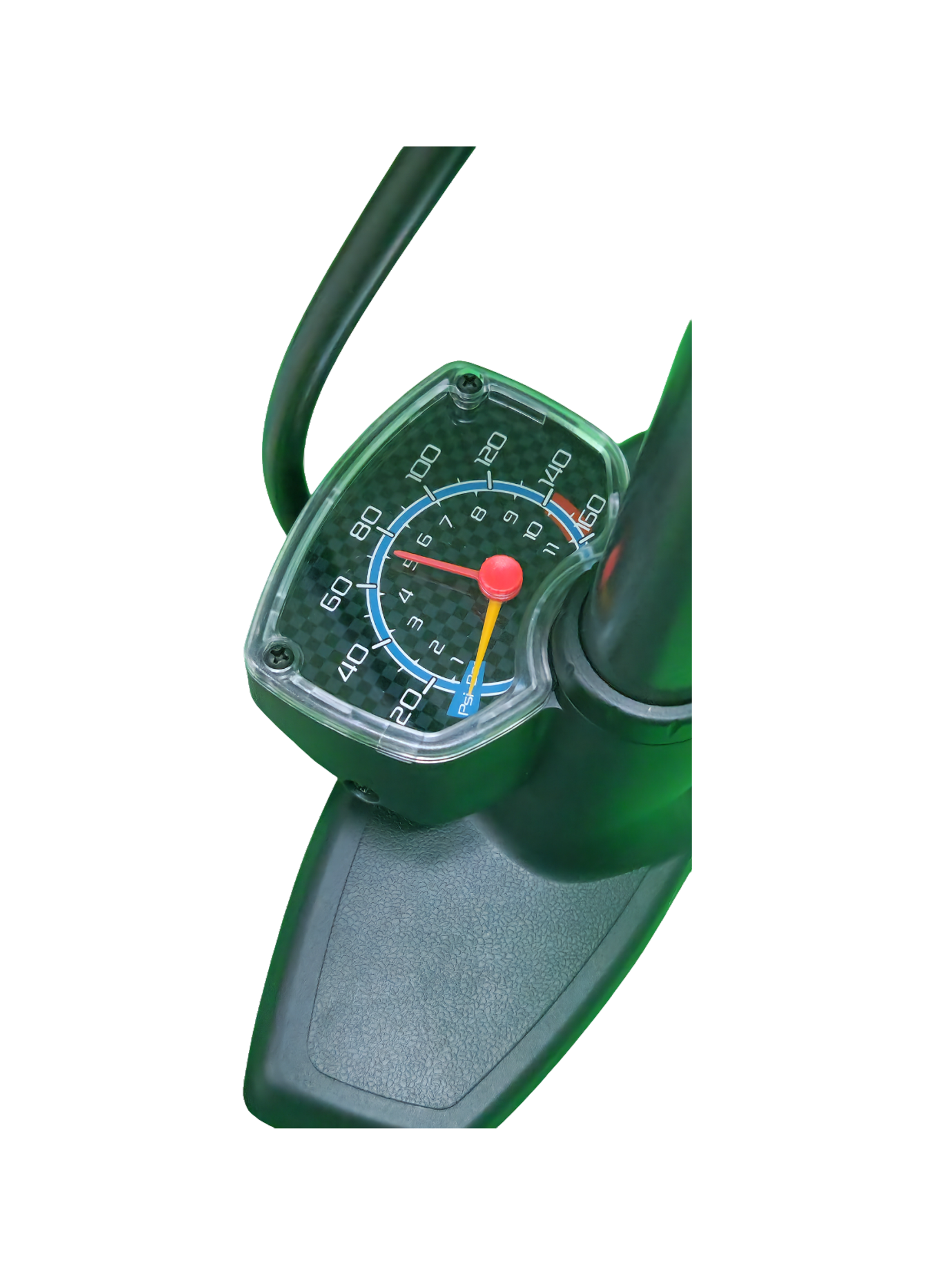 Bombín Pie Beto 25'' Manómetro 160 Psi Válvula Auto Schrader-2