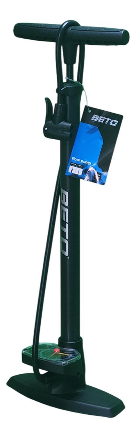 Bombín Pie Beto 25'' Manómetro 160 Psi Válvula Auto Schrader - Negro-4