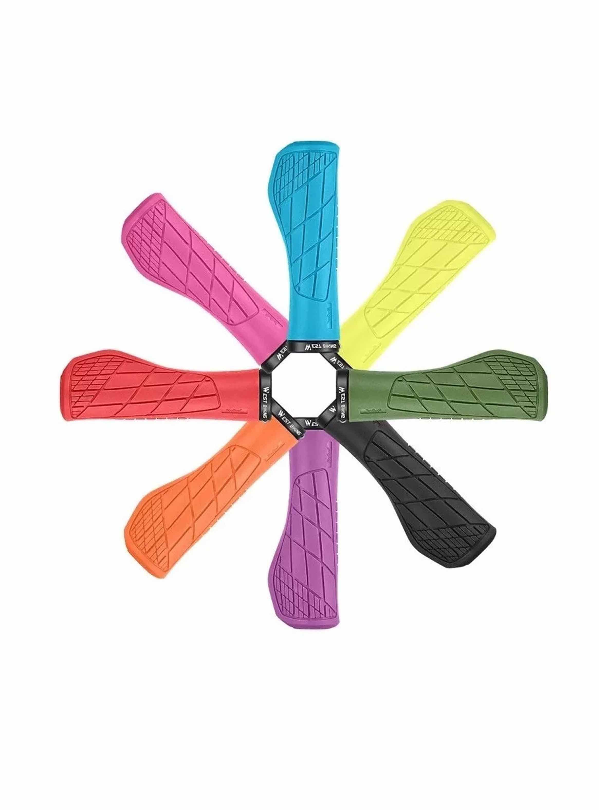 Puños Ergonómicos Con Lock West Biking Varios Colores-1