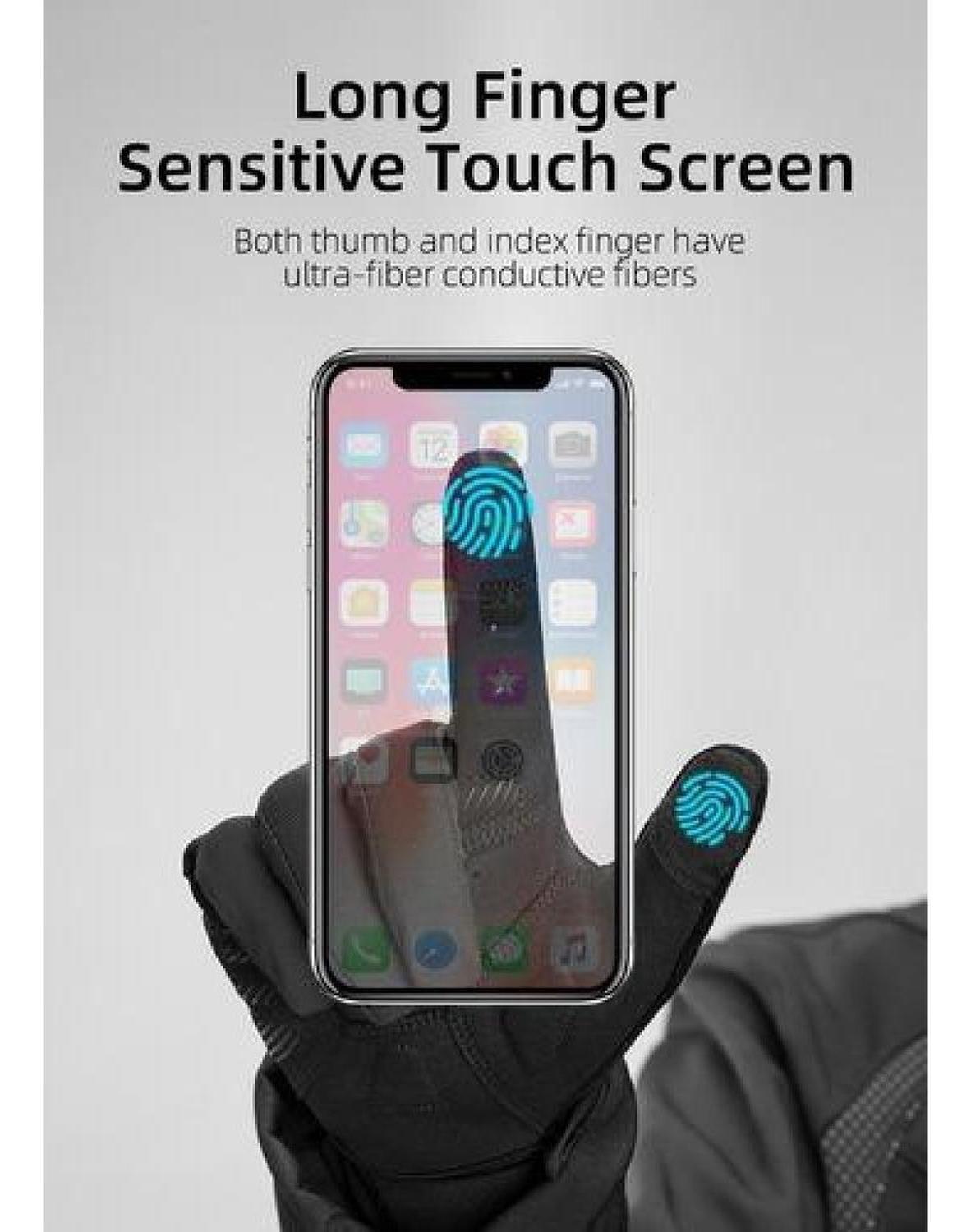 Guantes Reflectantes Rockbros, Mtb Ruta Dedo Largo Bicicleta-4